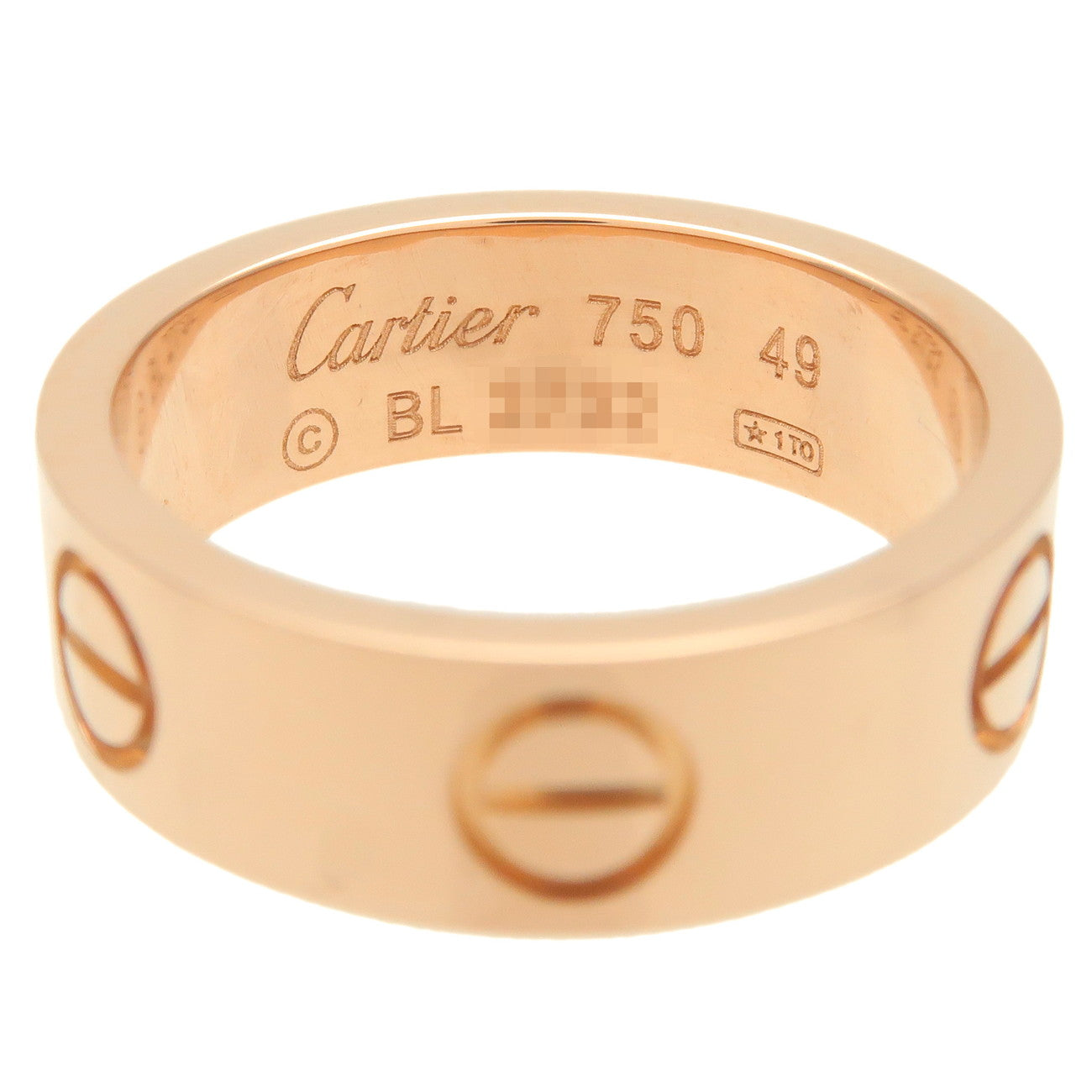 Cartier Love Ring K18PG 750PG Rose Gold #49 US5 EU49 HK11