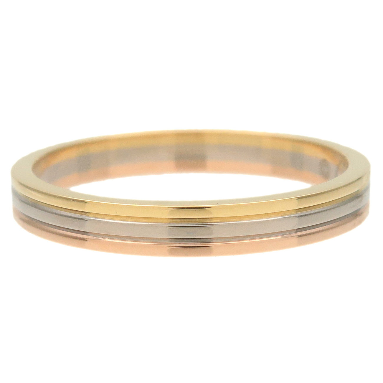 Cartier Vendome Three Color Ring K18 750YG/WG/PG #51 US5.5-6 EU51