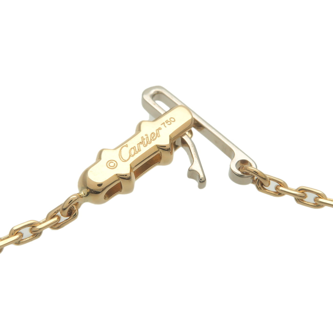 Cartier Link Slave Chain Necklace K18YG 750YG Yellow Gold