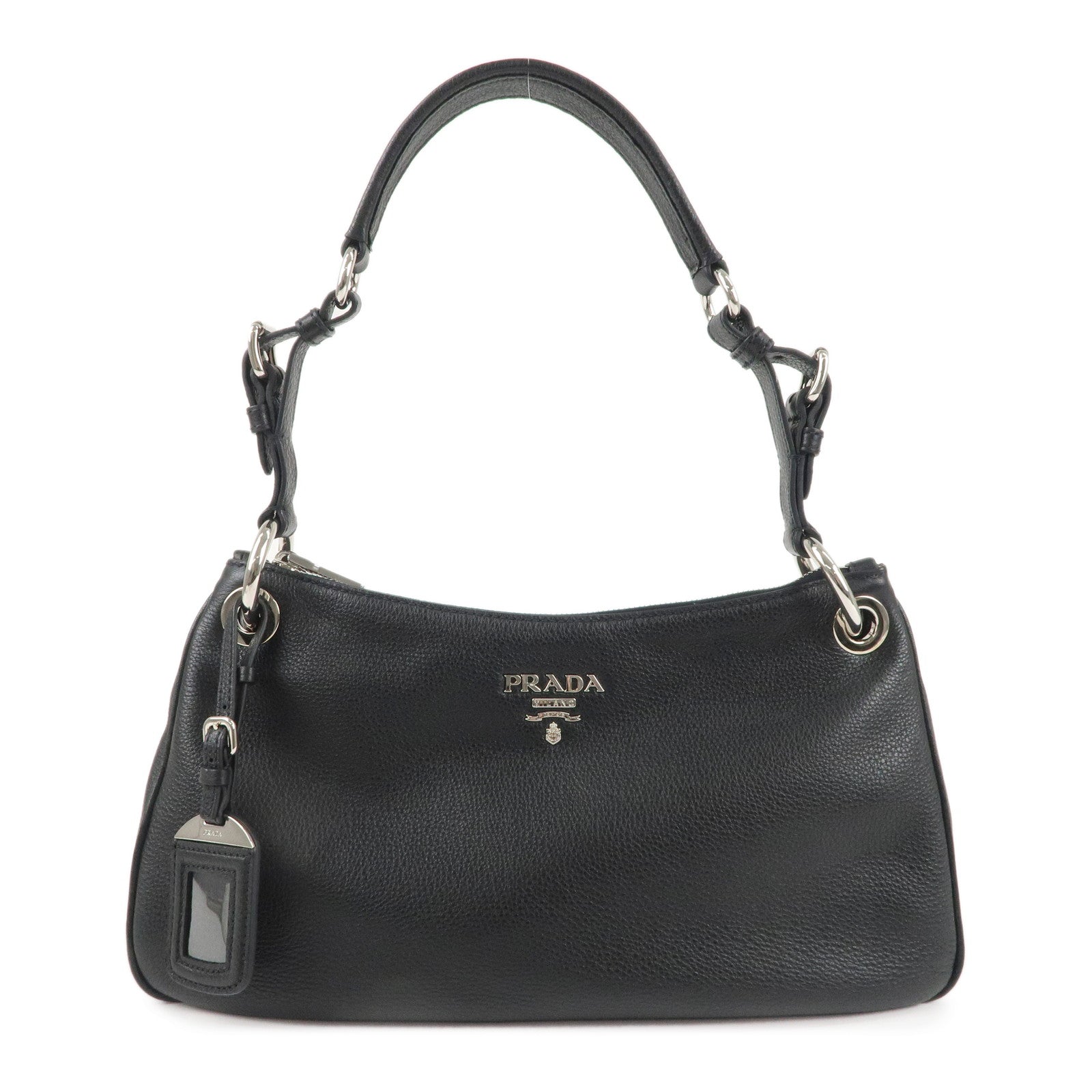 PRADA-Leather-Shoulder-Bag-NERO-Black-B4894M