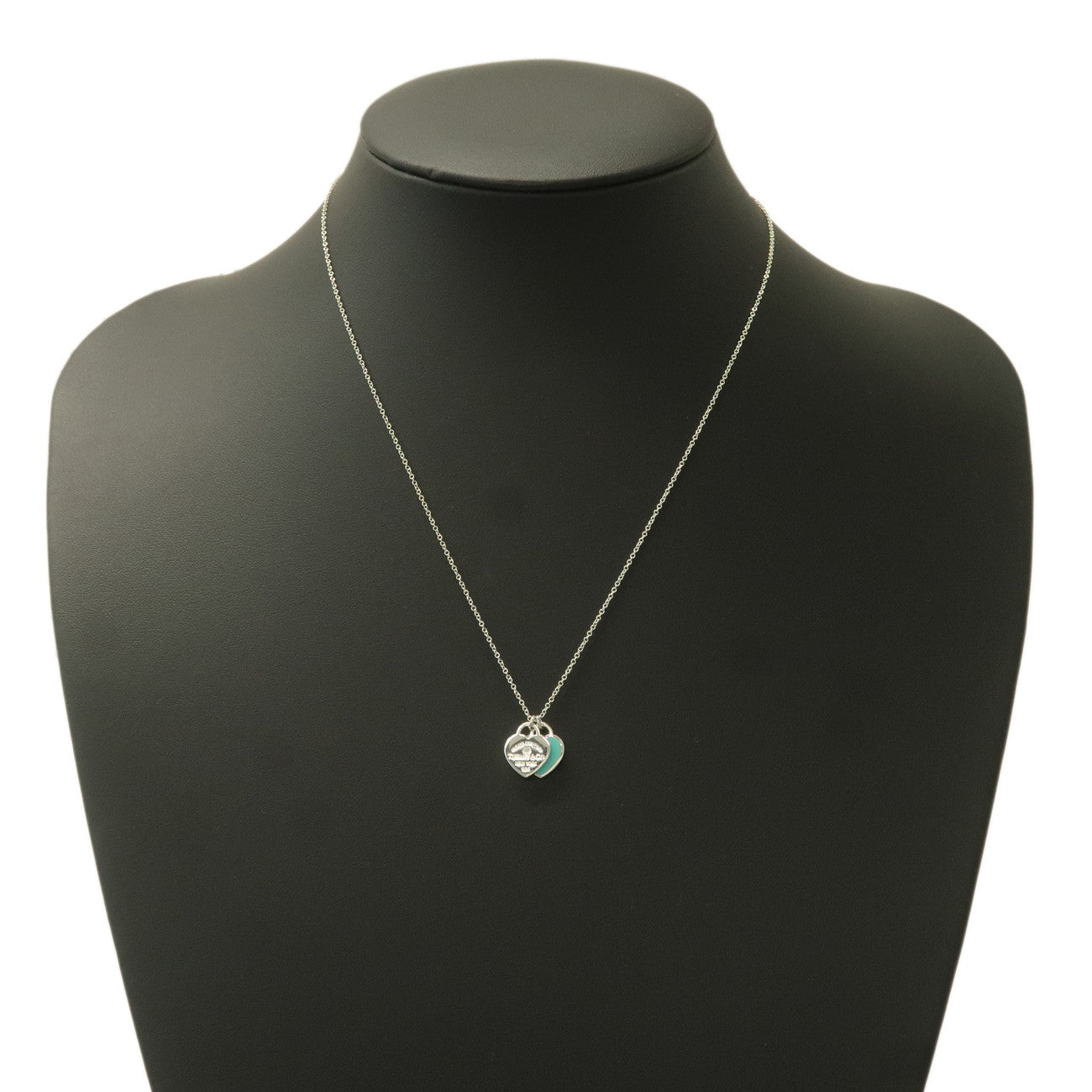 Tiffany&Co. Return to Tiffany Mini Double Heart Diamond Necklace