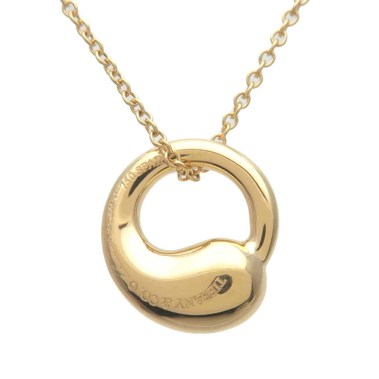 Tiffany&Co. Eternal Circle Necklace K18 750YG Yellow Gold