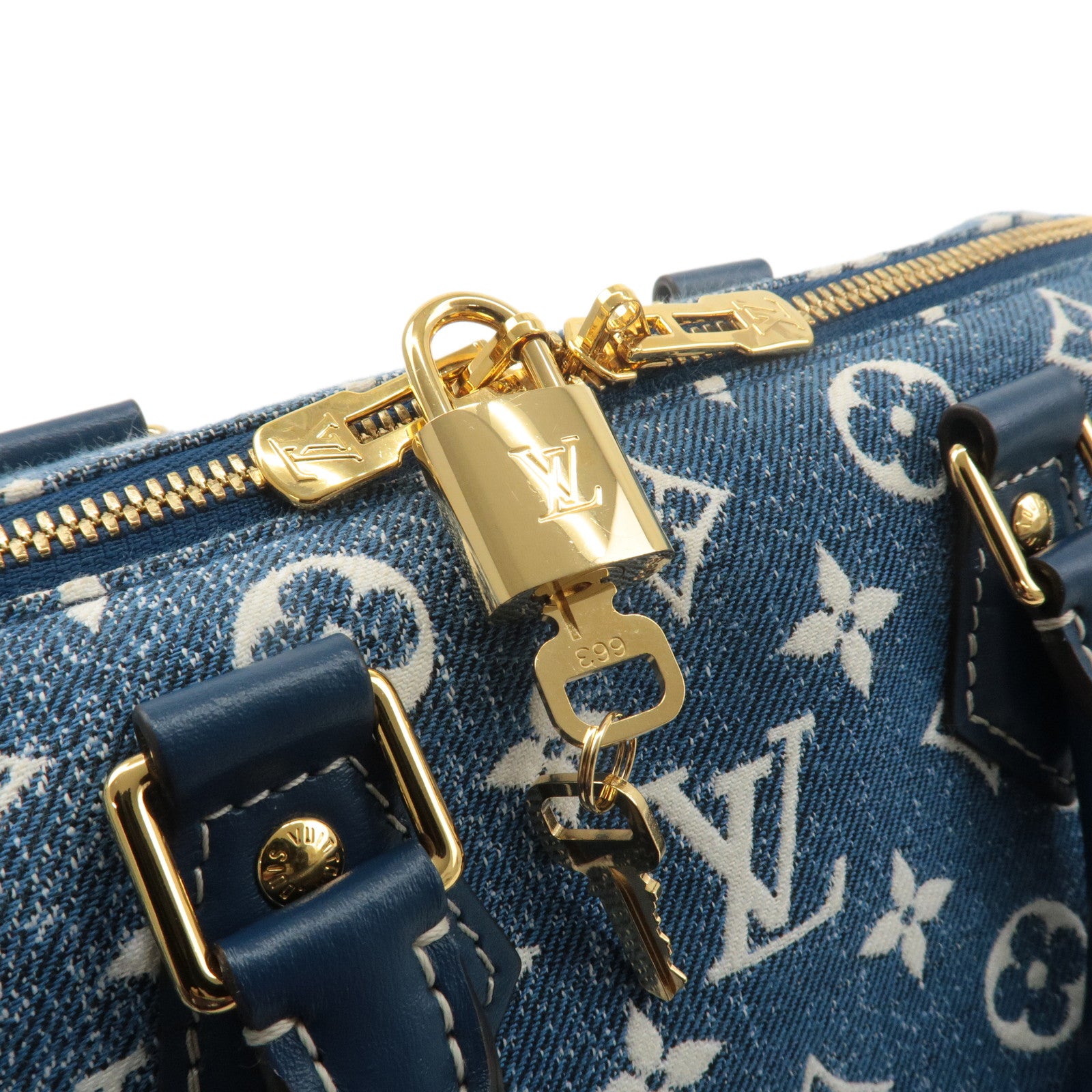 LOUIS VUITTON Monogram Denim Speedy Bandouliere 25 2Way Bag M59609