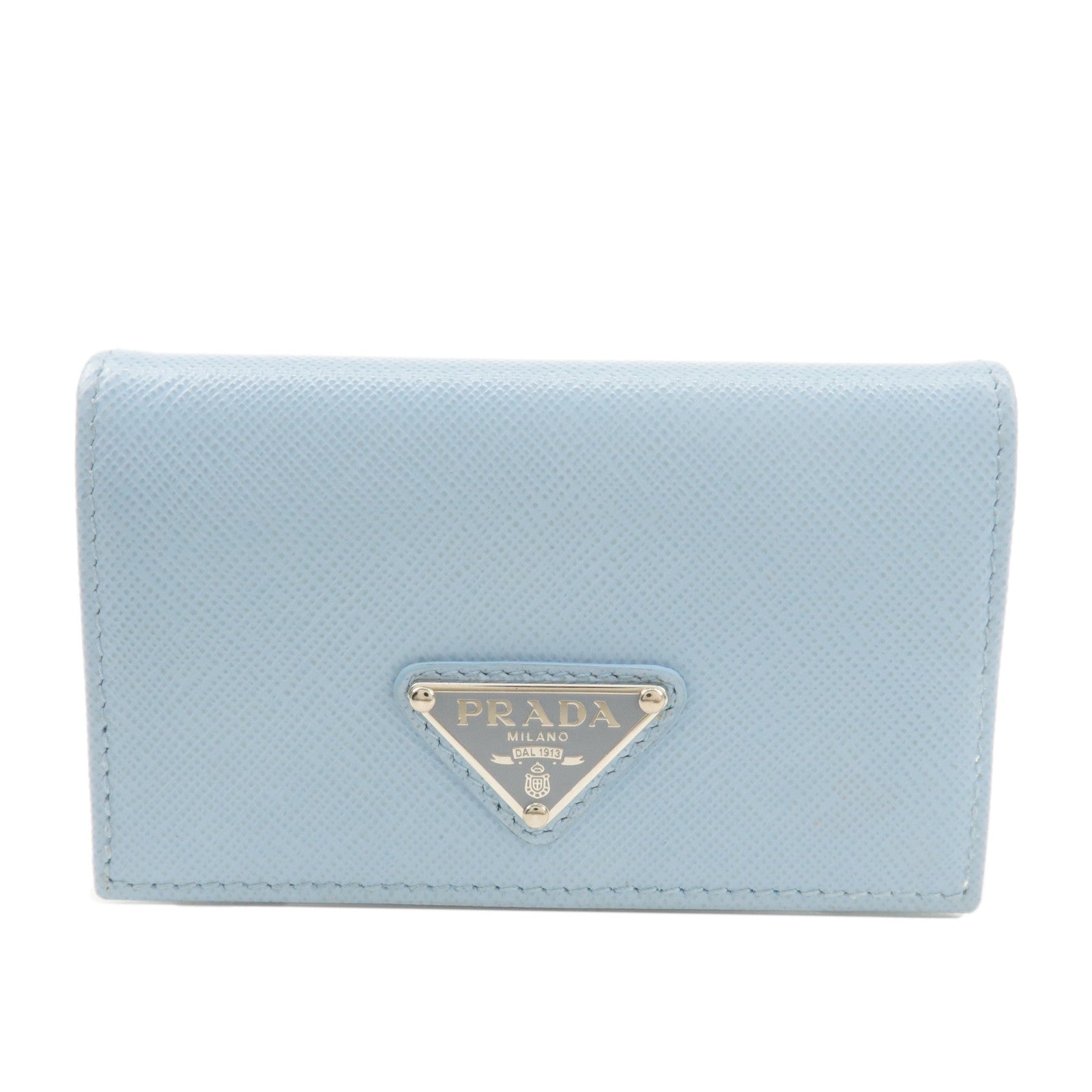 PRADA-Logo-Saffiano-Leather-Card-Case-Light-Blue-1MC122