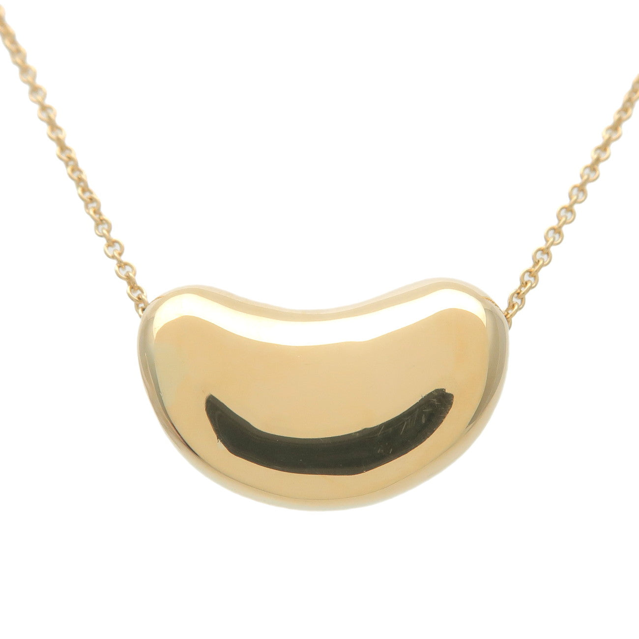 Tiffany&Co.-Bean-Necklace-Medium-K18YG-750YG-Yellow-Gold