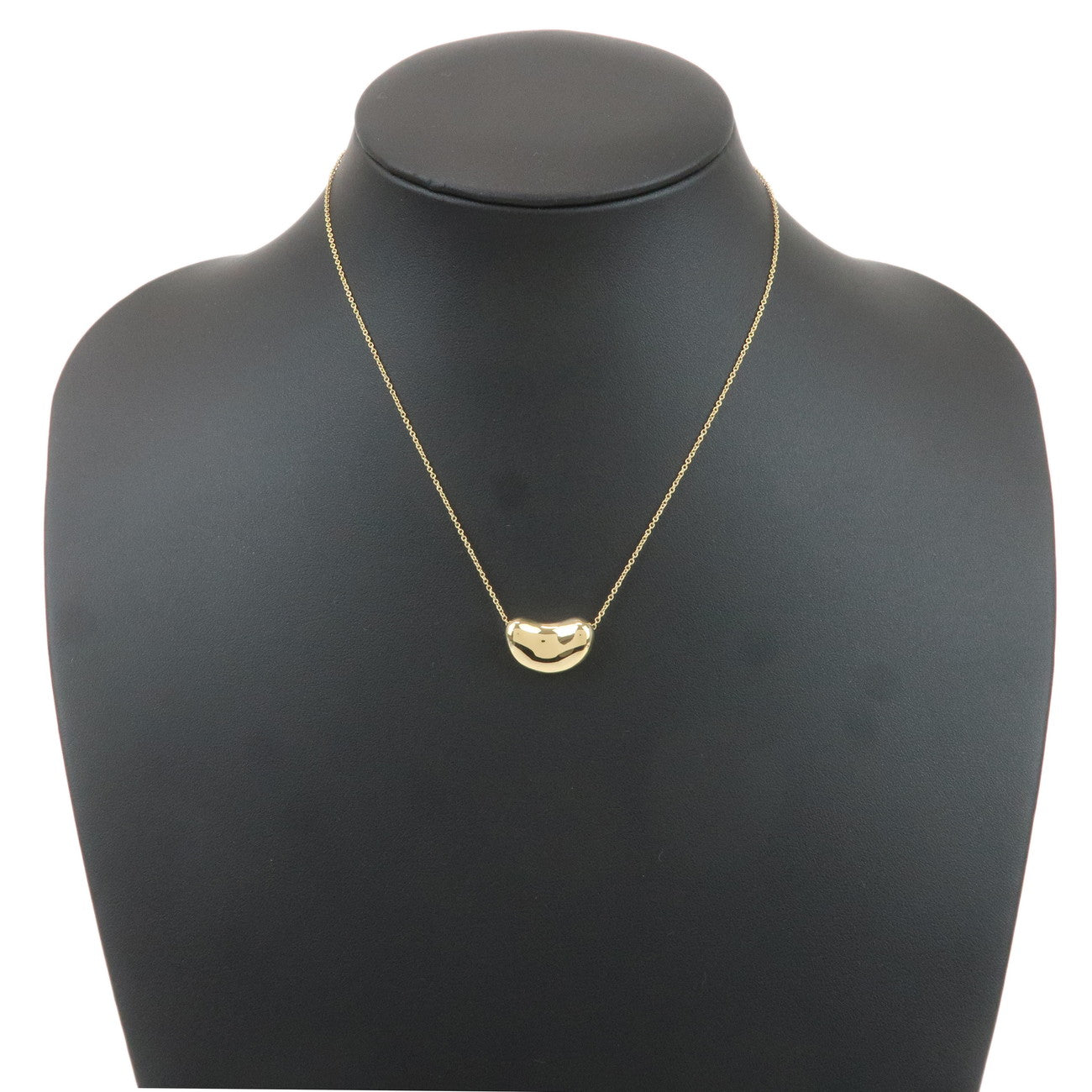 Tiffany&Co. Bean Necklace Medium K18YG 750YG Yellow Gold