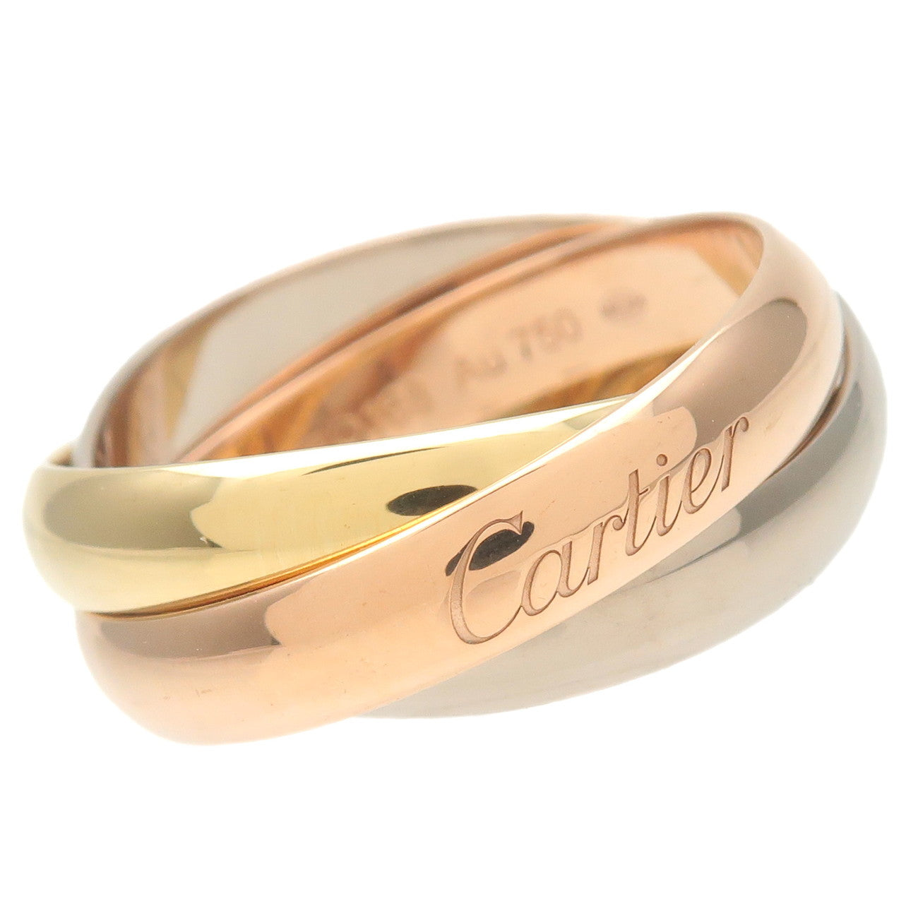 Cartier Trinity Ring MM K18 750YG/WG/PG #50 US5.5 EU50 HK12