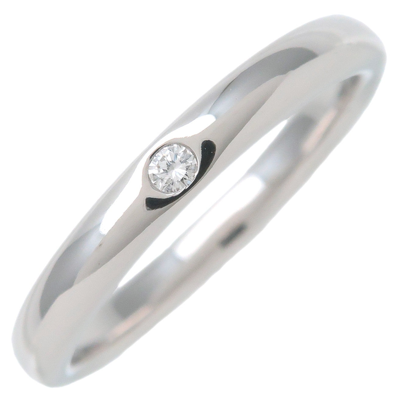 Tiffany&Co.-Stacking-Band-Ring-1P-Diamond-PT950-Platinum-US5.5