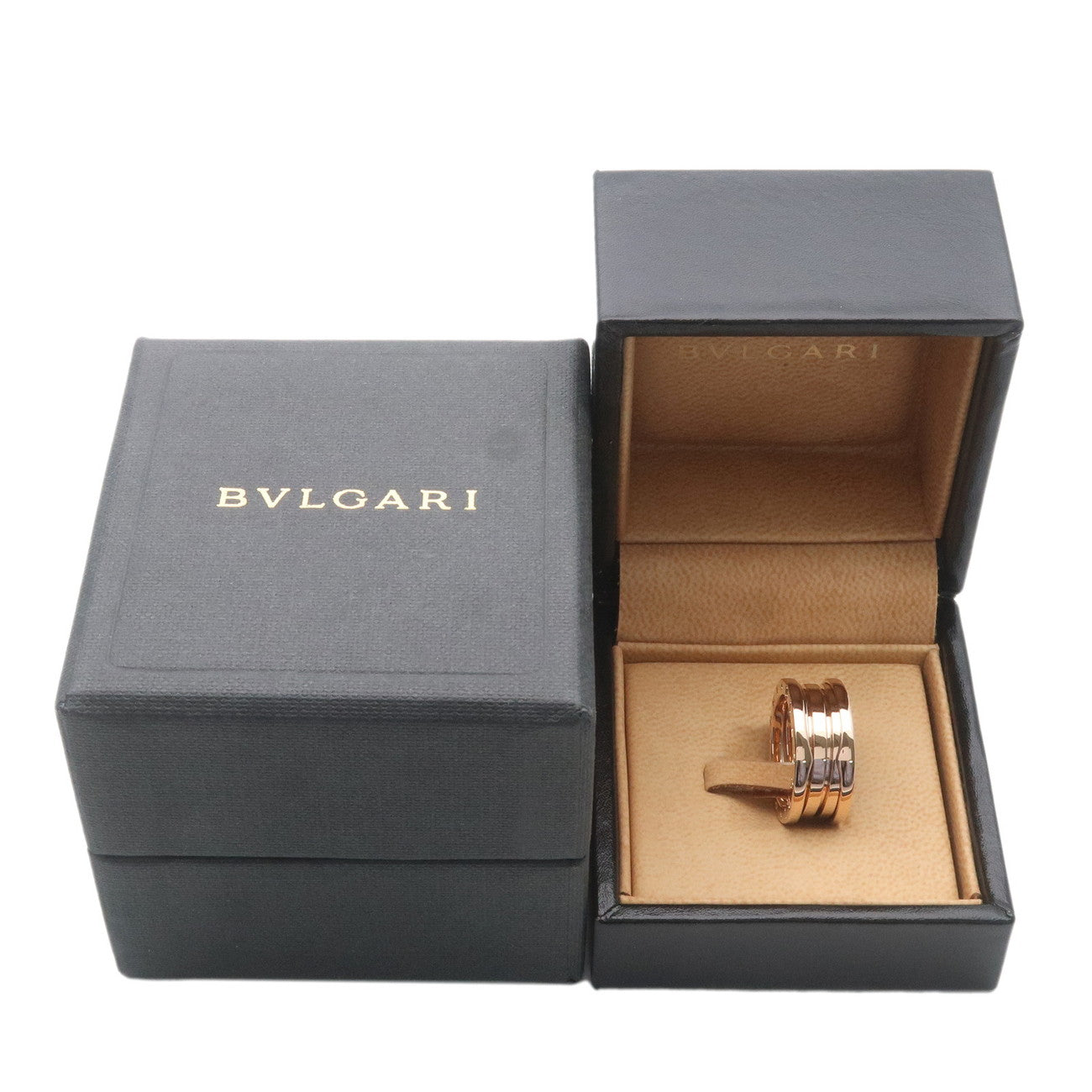 BVLGARI B-zero1 Ring 3 Band #53 K18PG 750PG Rose Gold US6.5 EU53