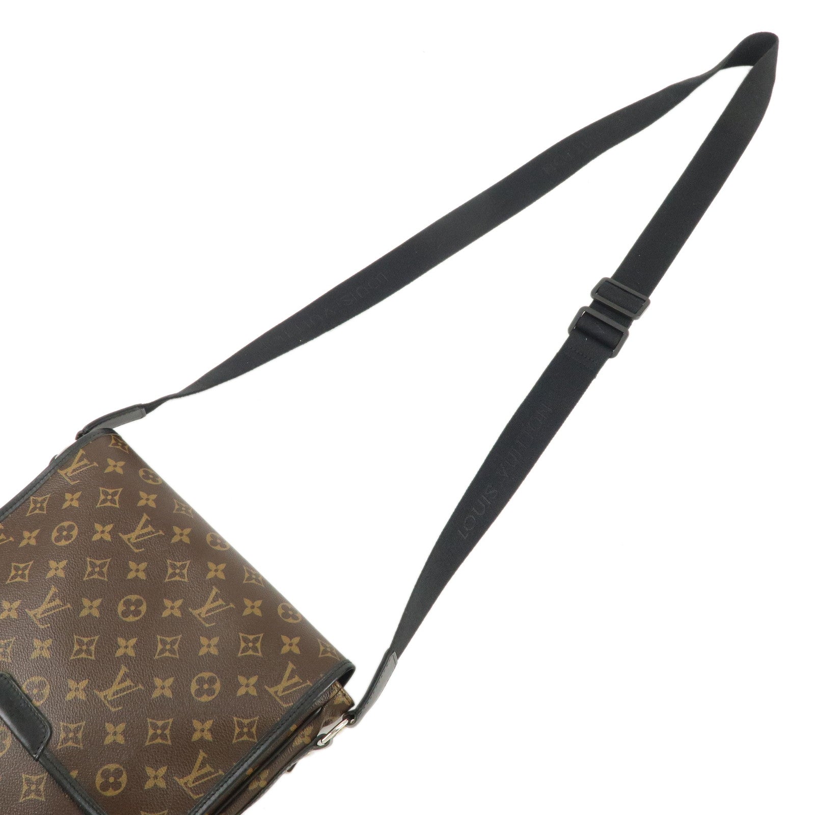 Louis Vuitton Monogram Macassar Bass MM Shoulder Bag M56715