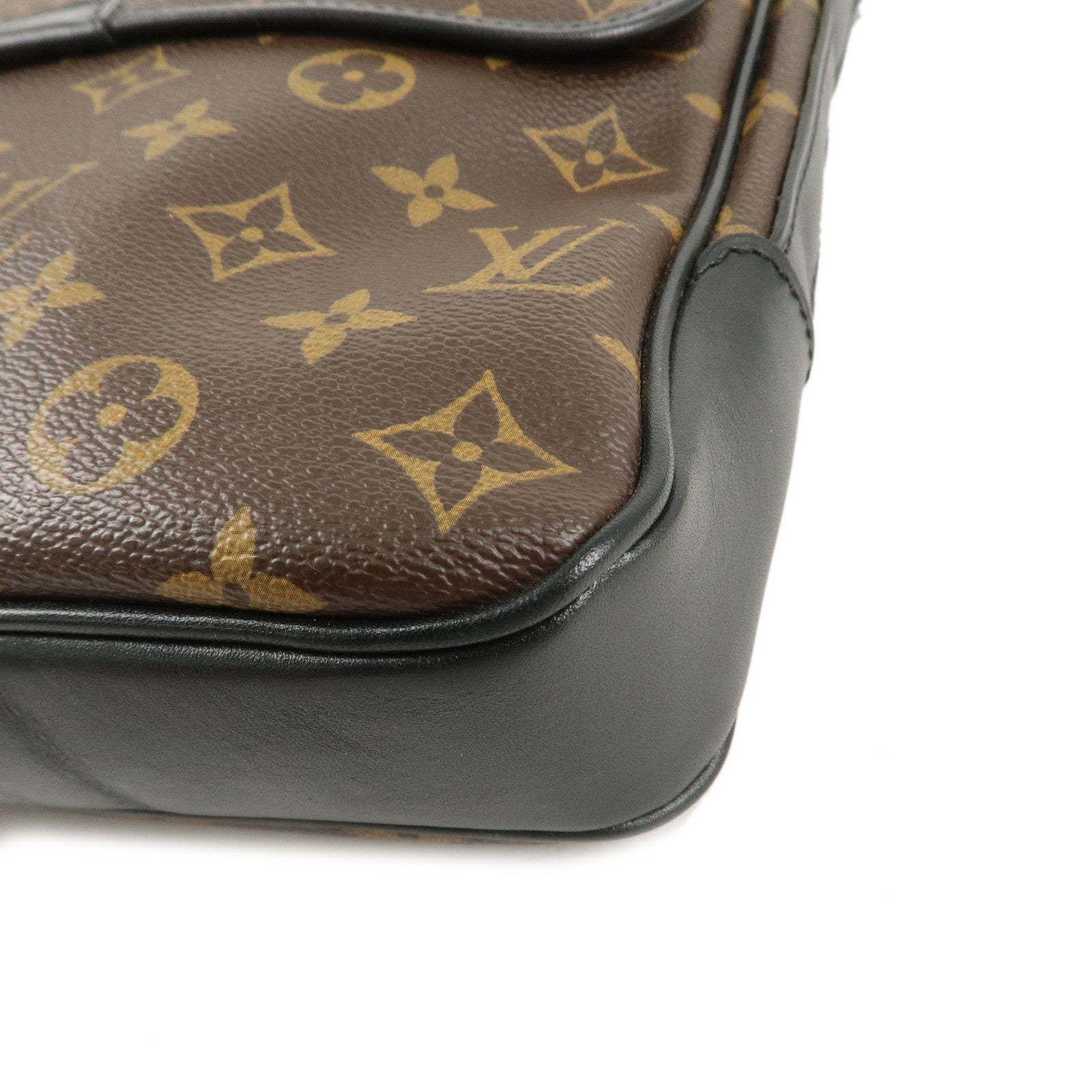 Louis Vuitton Monogram Macassar Bass MM Shoulder Bag M56715