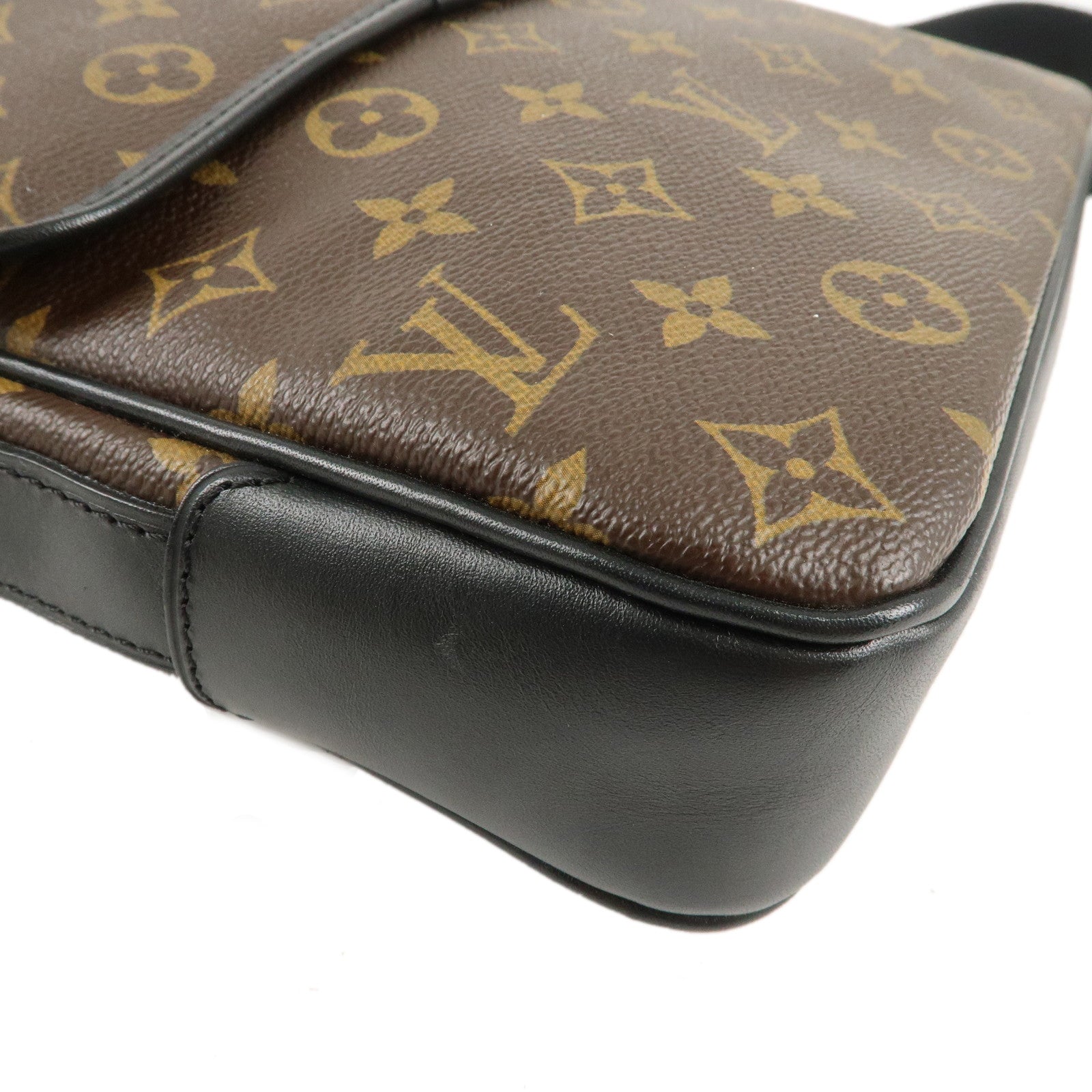 Louis Vuitton Monogram Macassar Bass MM Shoulder Bag M56715