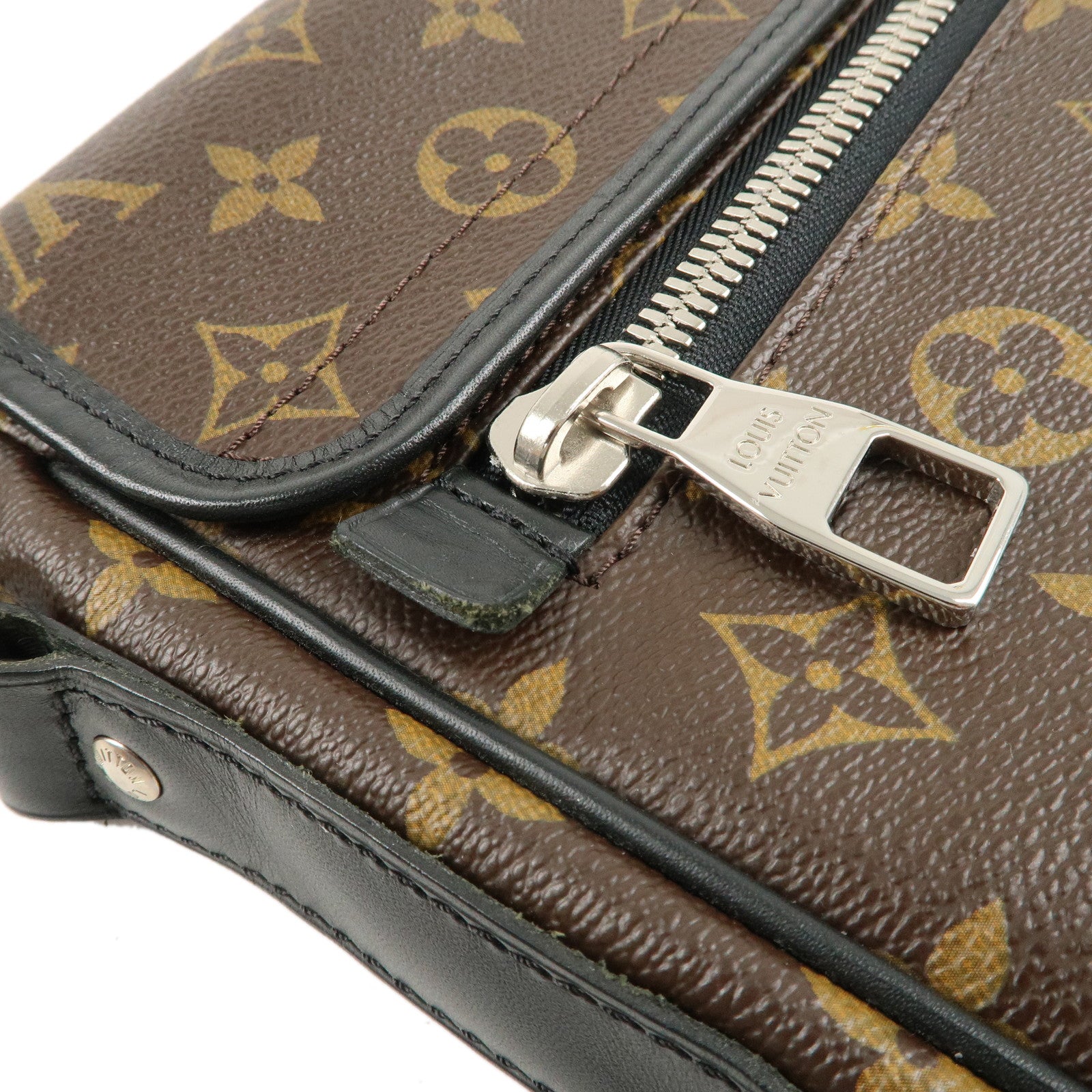 Louis Vuitton Monogram Macassar Bass MM Shoulder Bag M56715