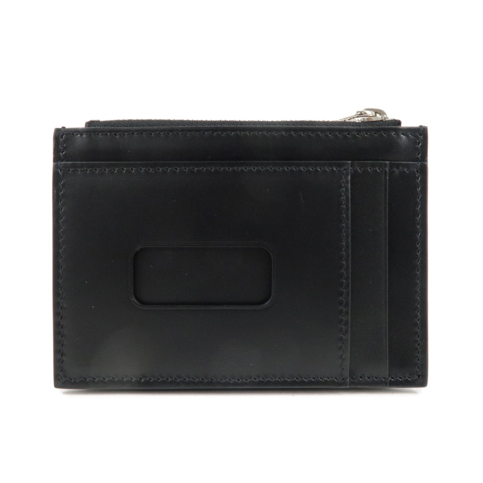 GUCCI Dorian Leather Fragment Case Card Case Black 597560