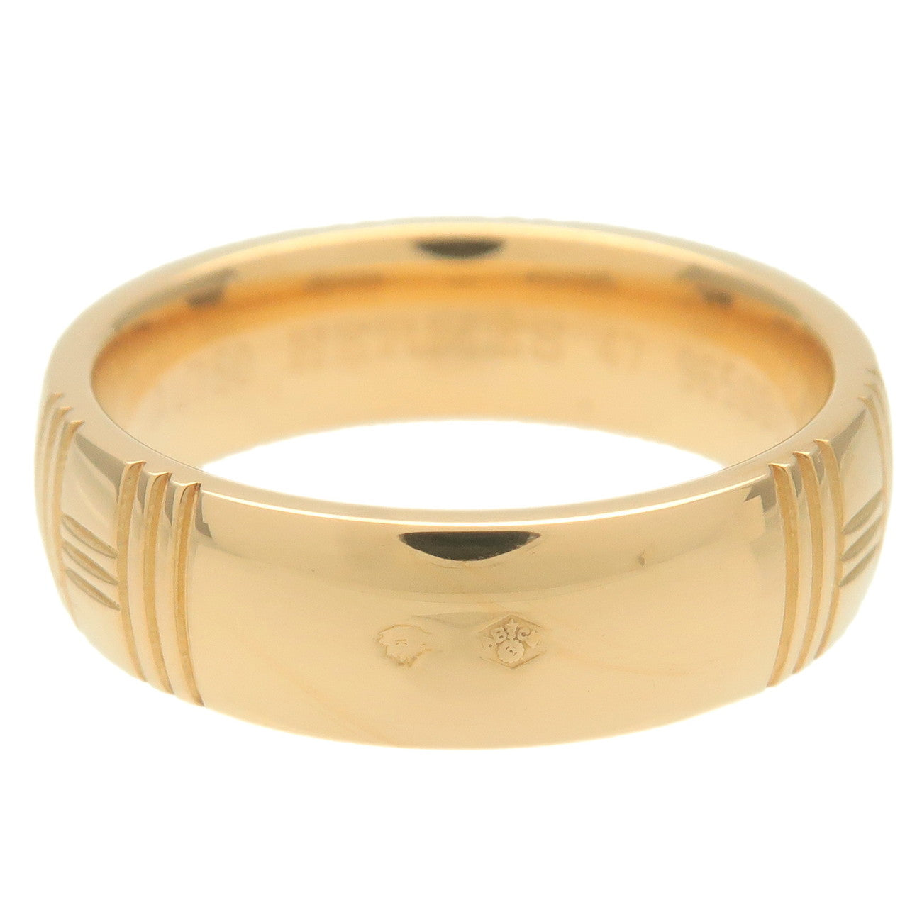 HERMES Ariane Kelly Ring K18YG Yellow Gold #47 US4-4.5 EU47