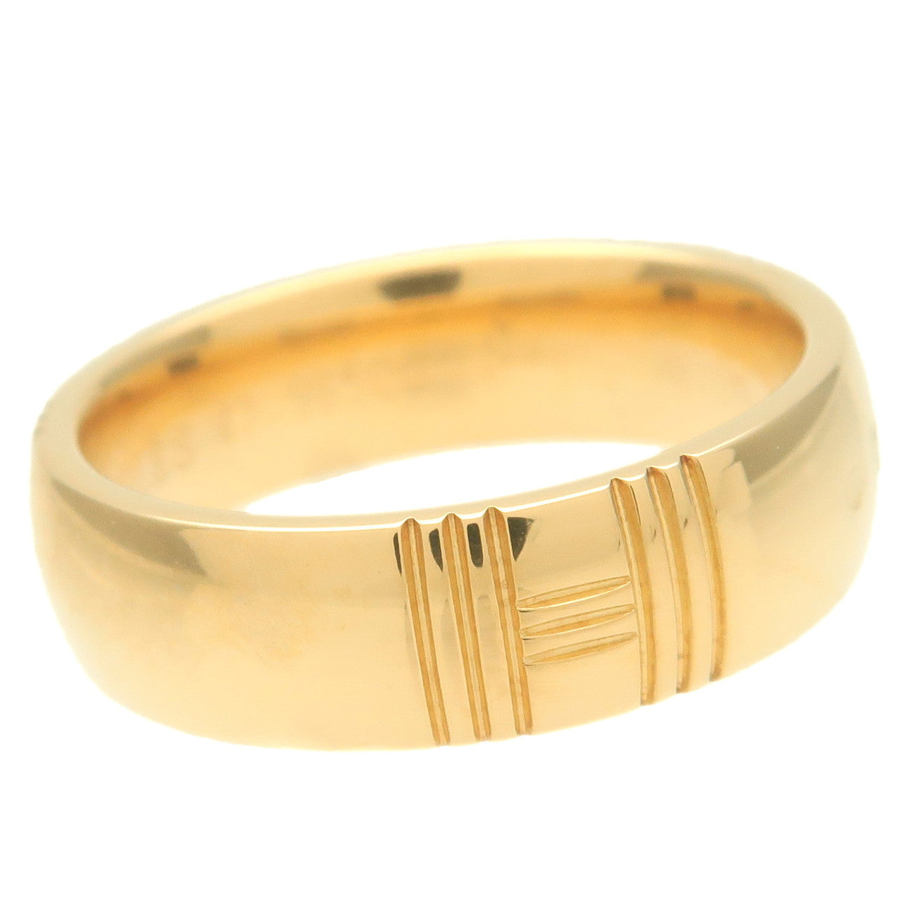 HERMES Ariane Kelly Ring K18YG Yellow Gold #47 US4-4.5 EU47