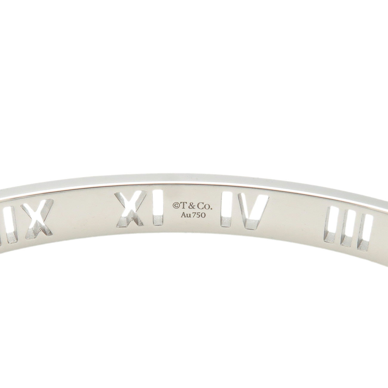 Tiffany&Co. Pierced Atlas 7P Diamond Bangle K18 750WG White Gold