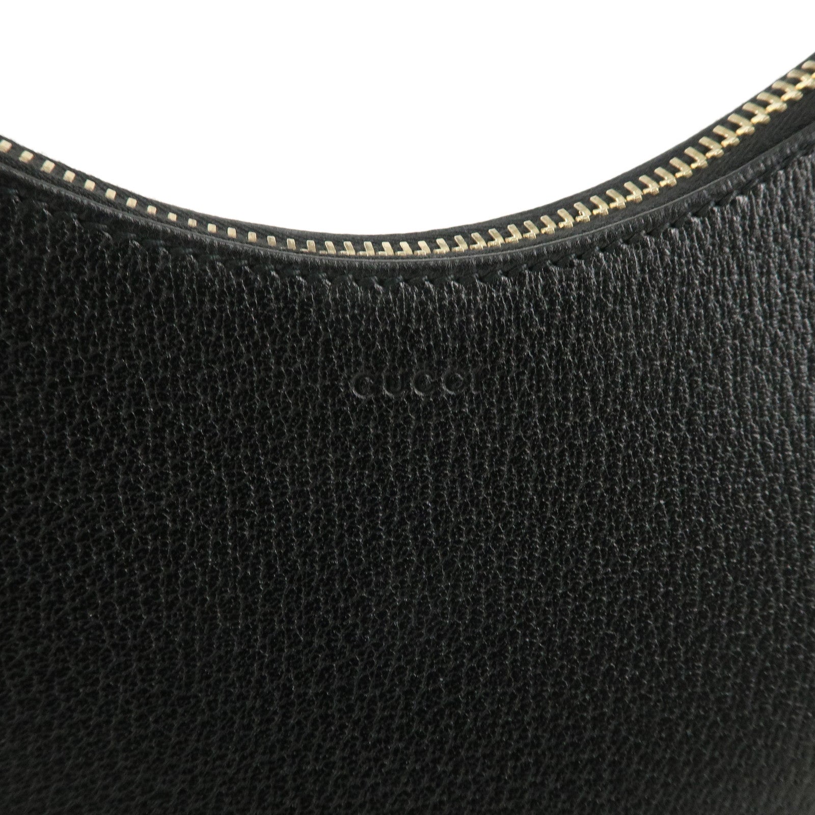 GUCCI Leather Shoulder Bag Hand Bag Black 115003