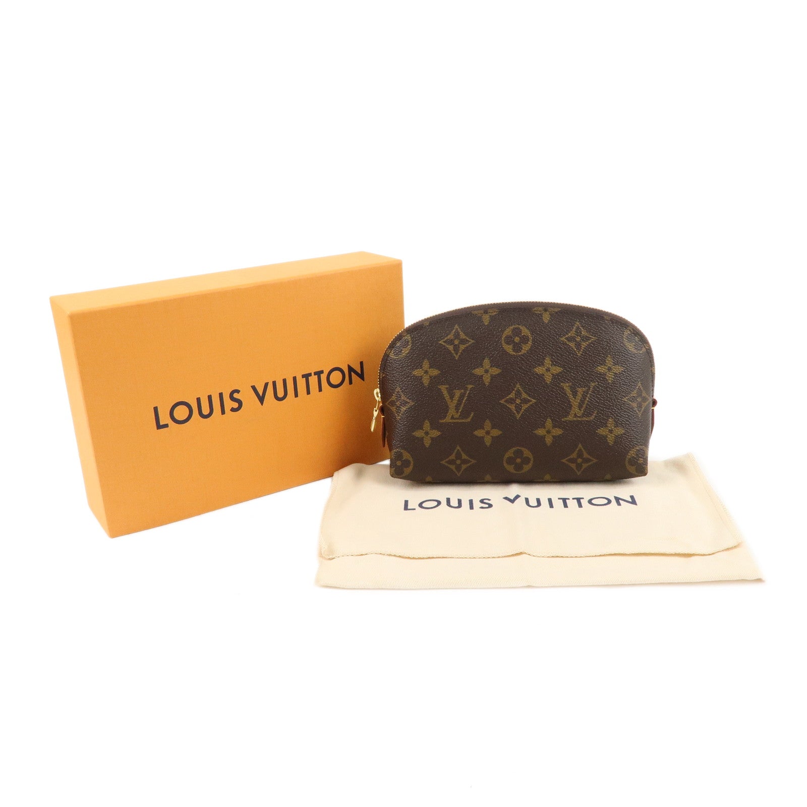 Louis Vuitton Monogram Pochette Cosmetic Pouch Brown M47515