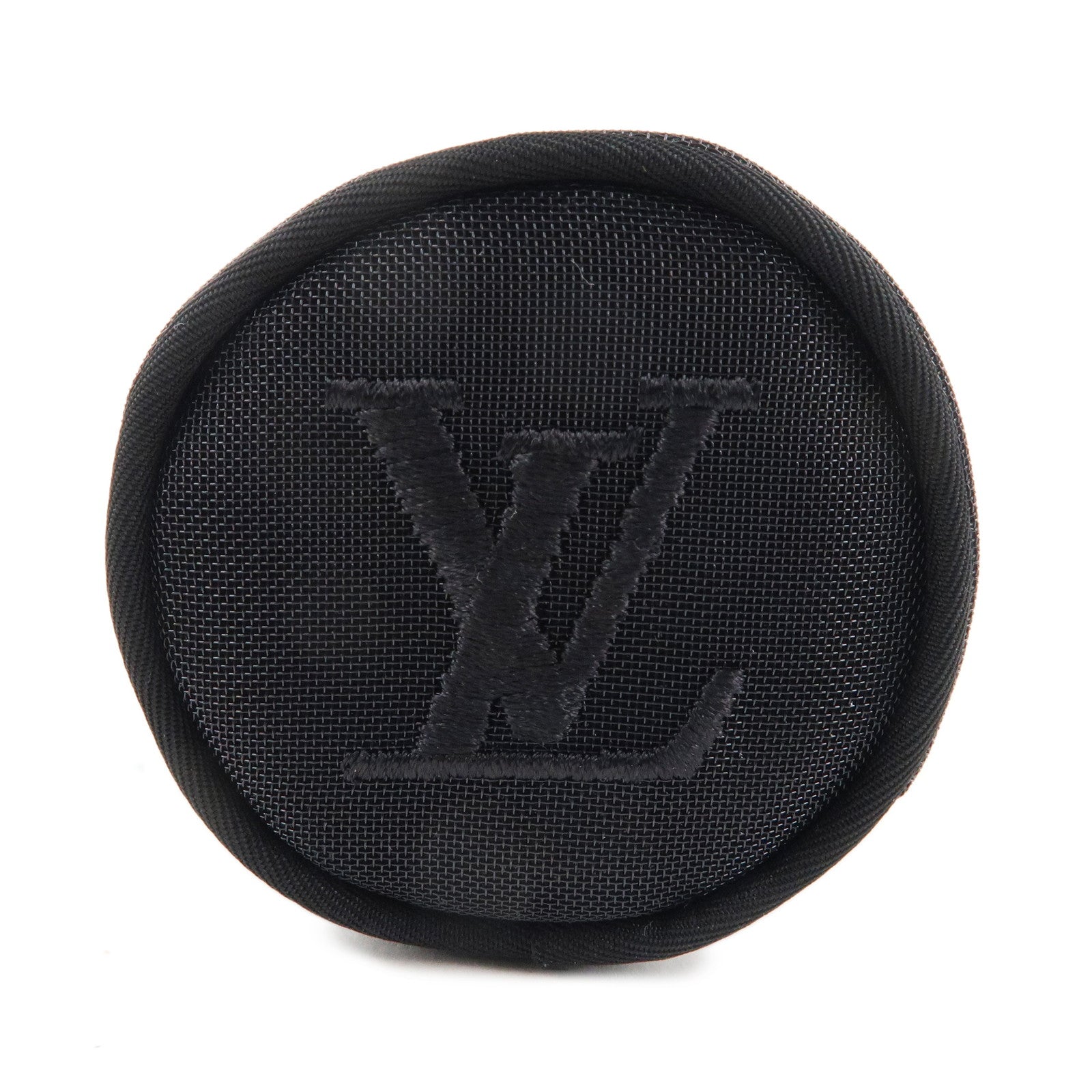 LOUIS VUITTON Monogram Mesh Mask Cover Pouch Black M77147