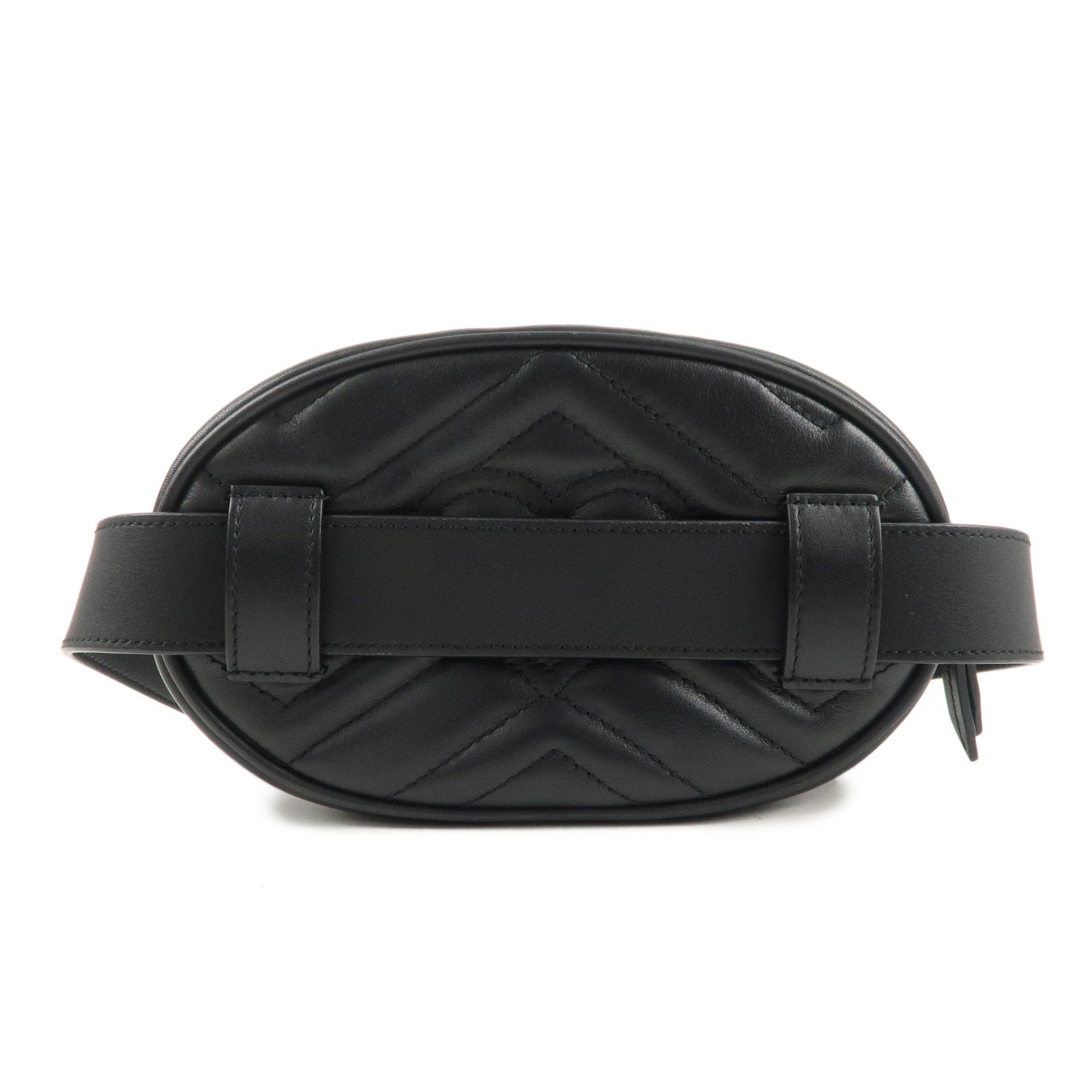 GUCCI GG Marmont Leather Waist Bag Crosbody Bag Black 476434