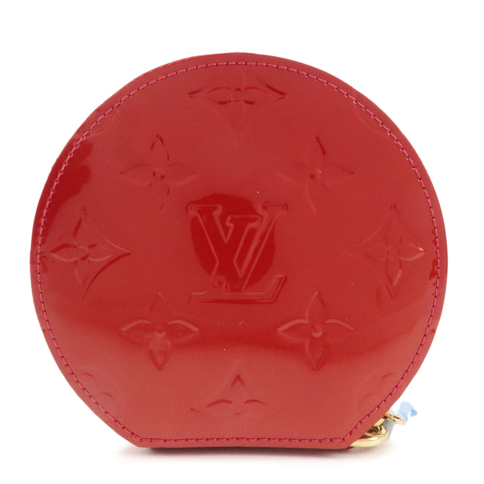 Louis Vuitton Monogram Vernis Porte Monnaie Chapeau Coin Case Red