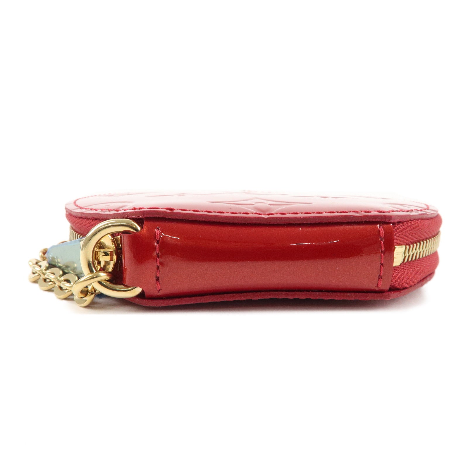 Louis Vuitton Monogram Vernis Porte Monnaie Chapeau Coin Case Red