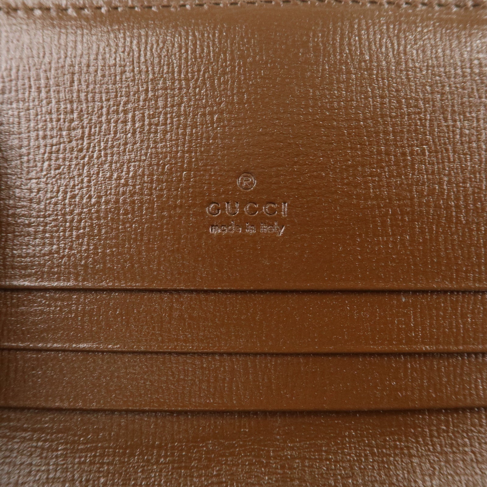 GUCCI NewJackie Sherry GGSupreme Leather Wallet Beige Brown 645536