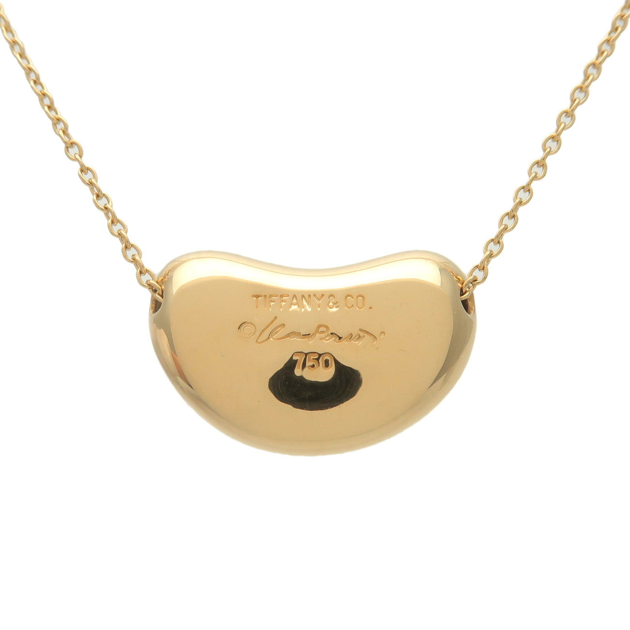 Tiffany&Co. Bean Necklace Medium K18YG 750YG Yellow Gold