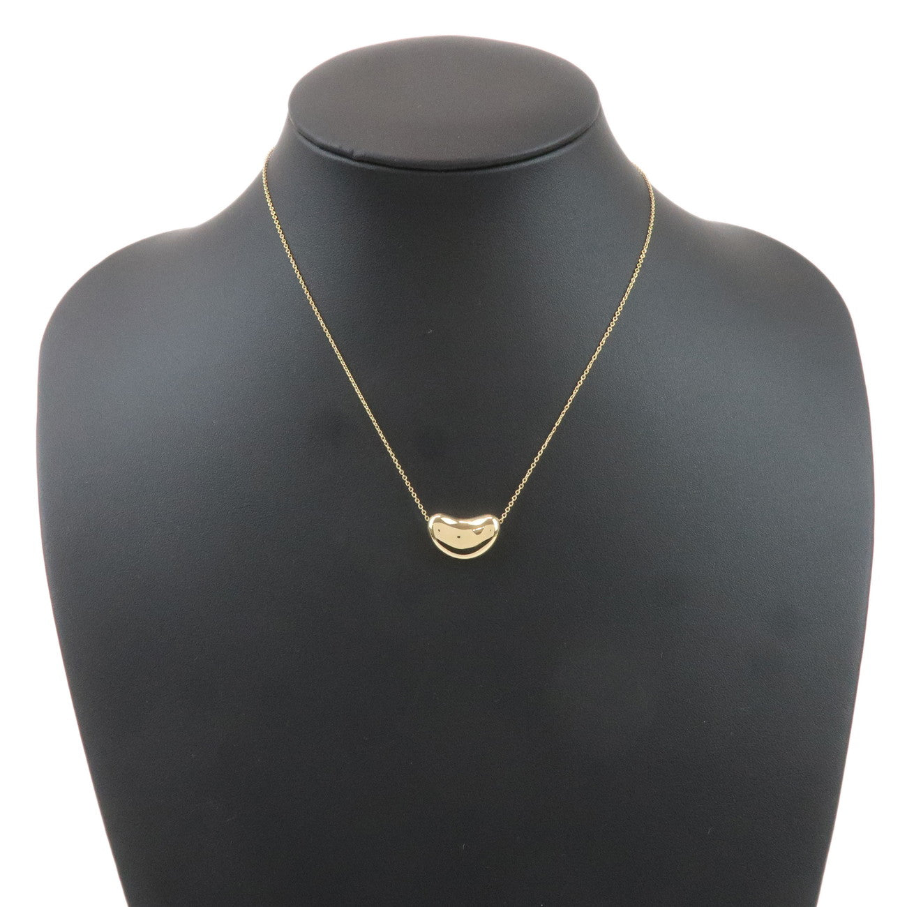 Tiffany&Co. Bean Necklace Medium K18YG 750YG Yellow Gold