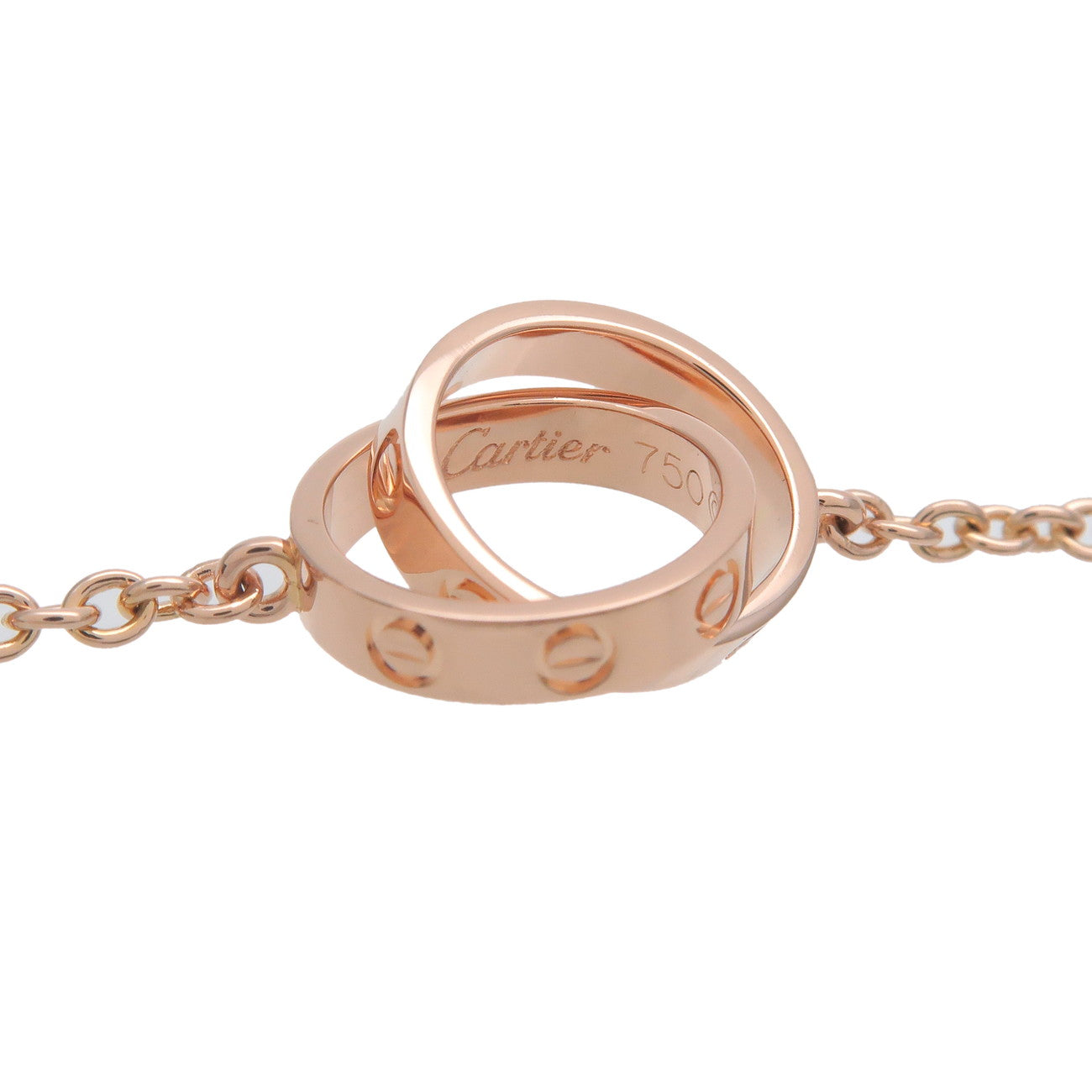 Cartier Baby Love Necklace K18PG 750PG Rose Gold