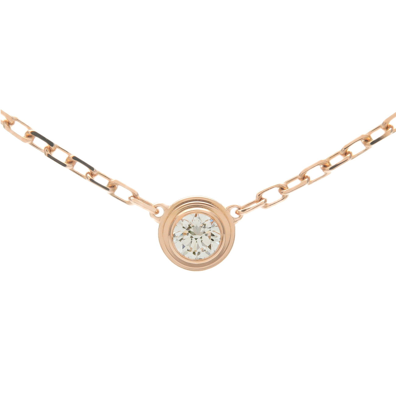 Cartier-Diamants-Légers-Necklace-SM-Diamond-0.09ct-K18-Rose-Gold