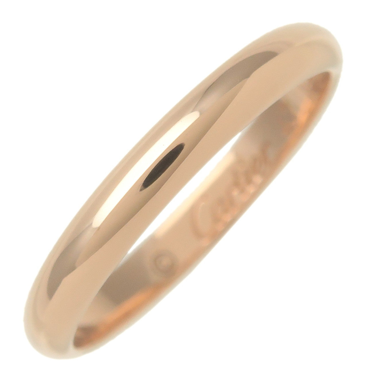 Cartier-1895-Wedding-Ring-1P-Diamond-K18-RoseGold-#47-US4-4.5-EU47