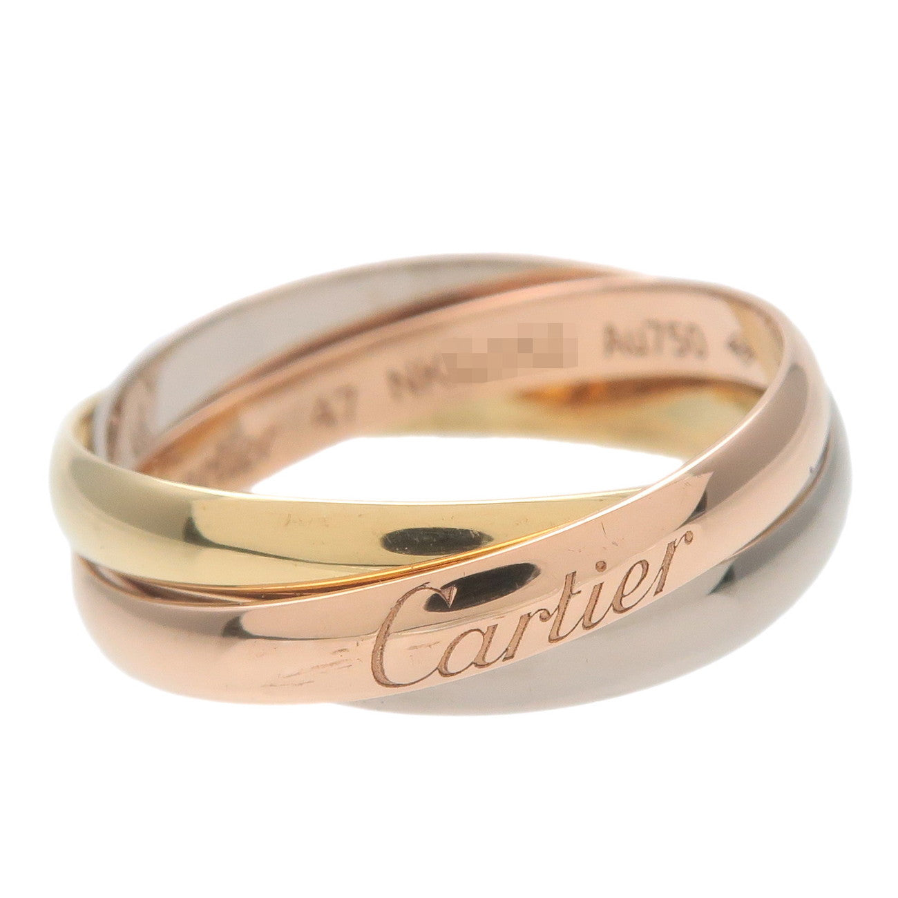 Cartier Trinity Ring SM K18 750YG/WG/PG #47 US4.5 EU47 HK9.5