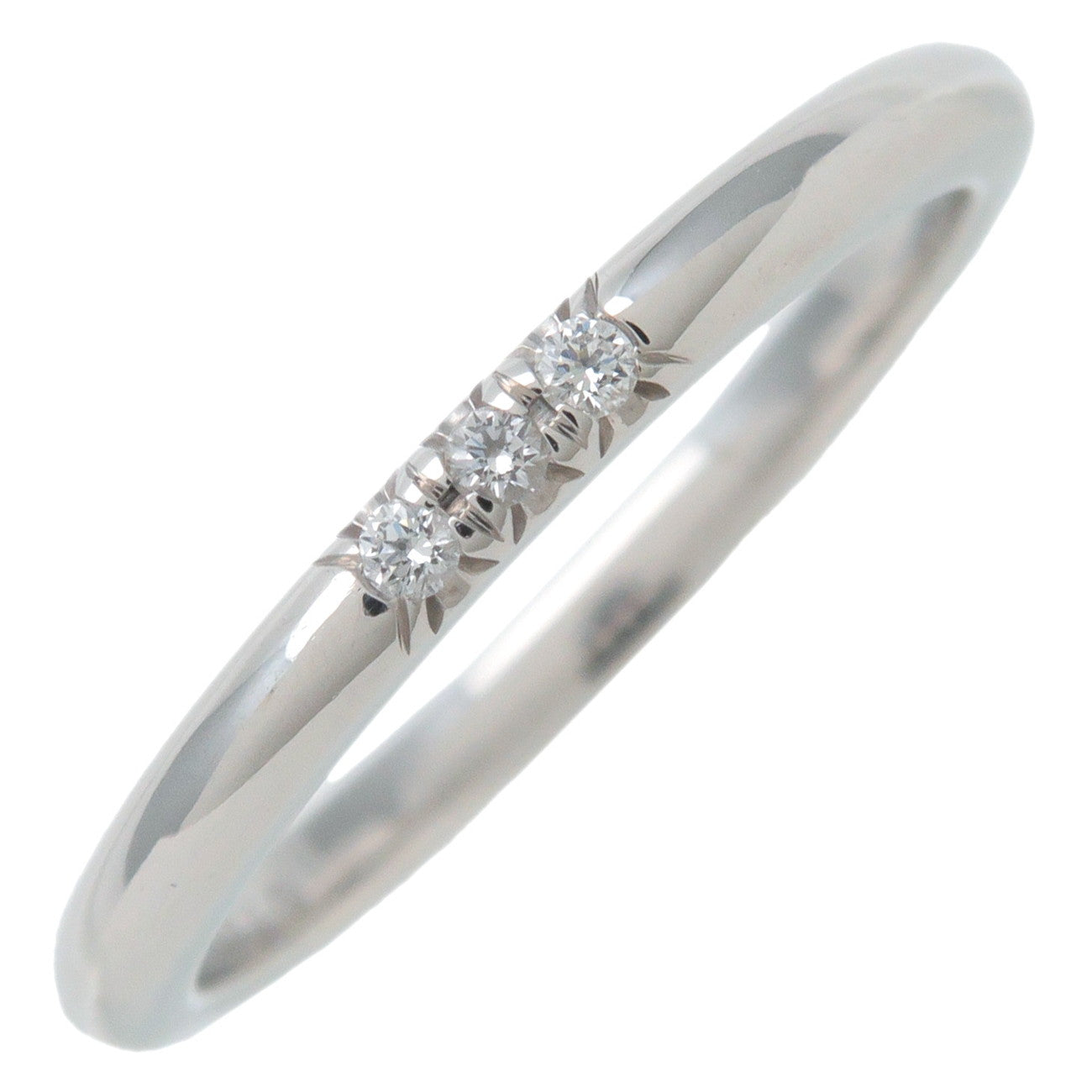 Tiffany&Co.-Classic-Band-3P-Diamond-Ring-PT950-Platinum-US5-EU49