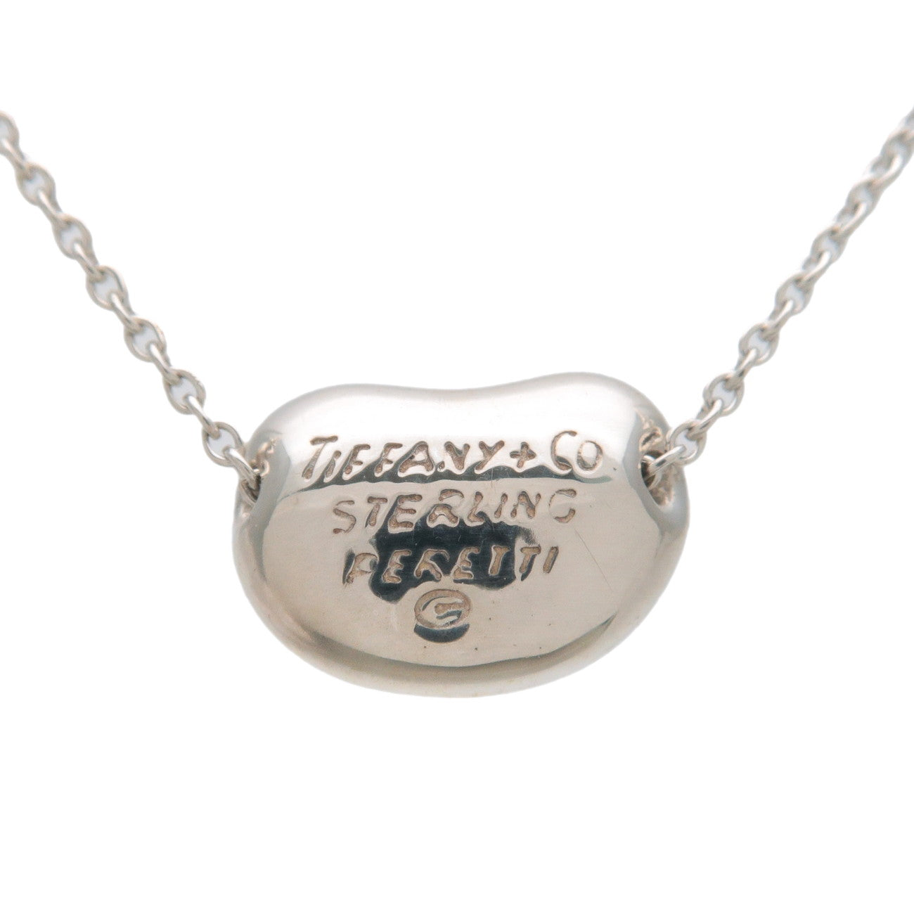 Tiffany&Co. Bean Charm Necklace Small SV925 Silver