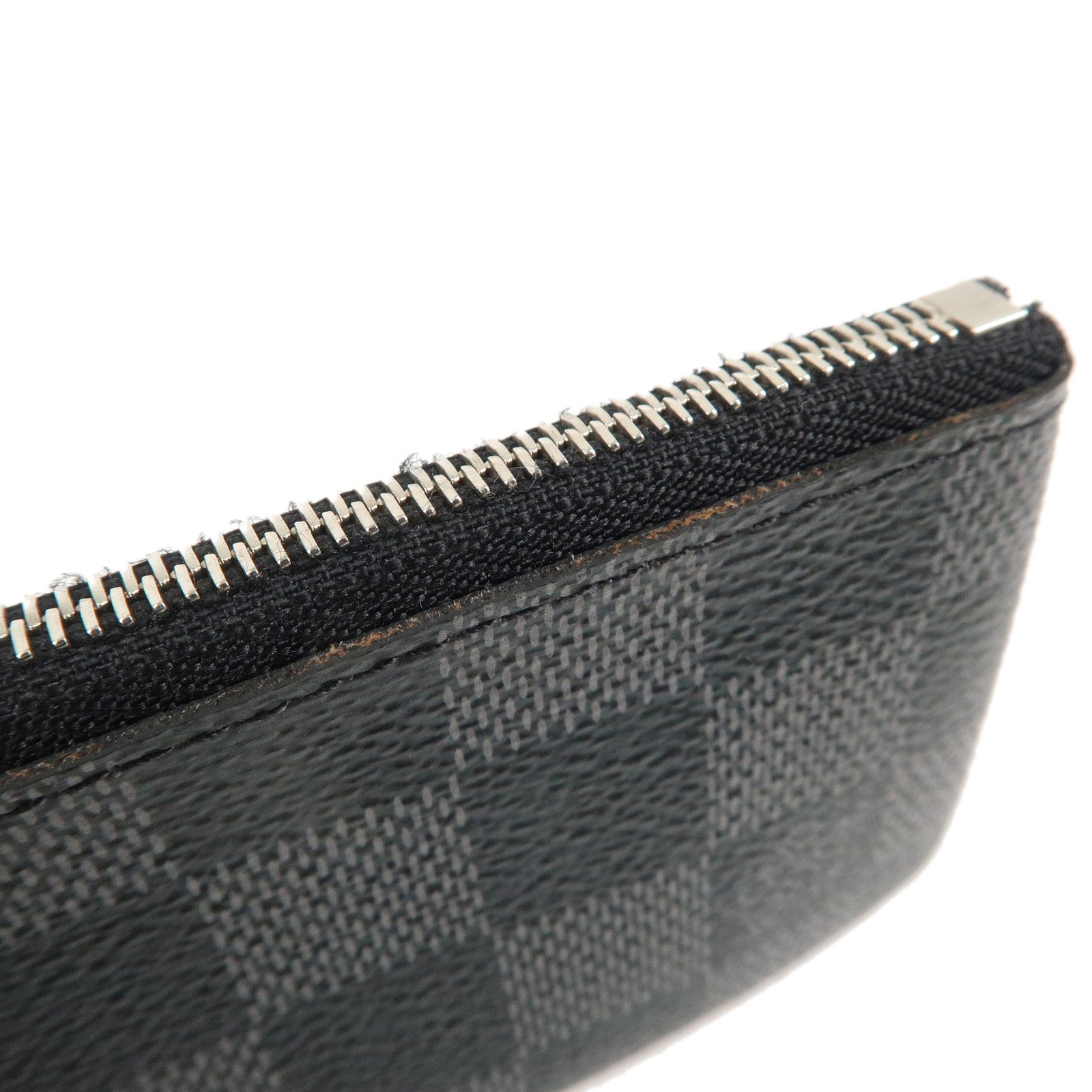 Louis Vuitton Damier Graphite Pochette Cles Coin Case Black N60155