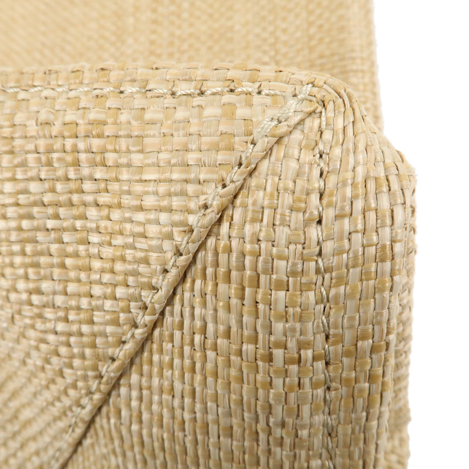 PRADA Raffia Leather Resort Limited Shopper Tote Bag Natural