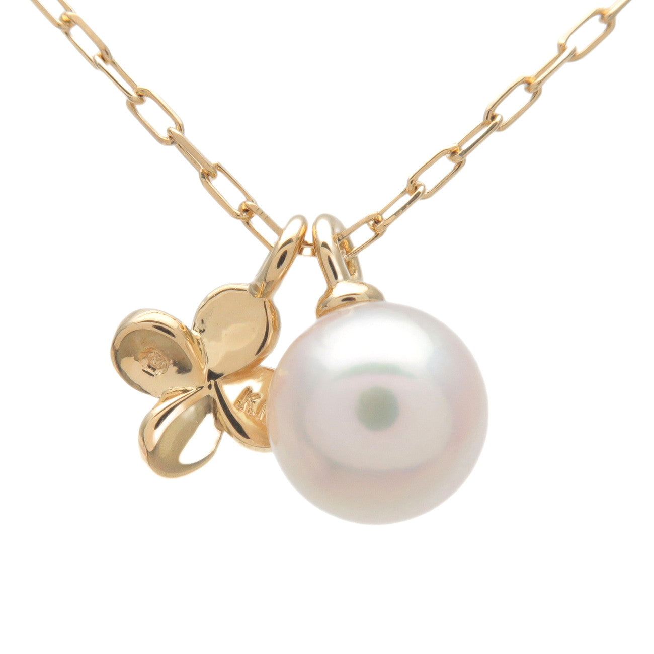 MIKIMOTO Perl Necklace K18YG 750YG Yellow Gold