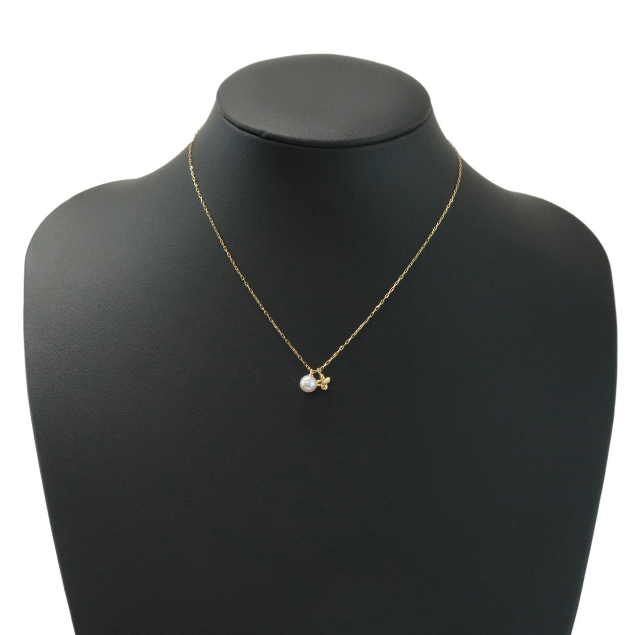 MIKIMOTO Perl Necklace K18YG 750YG Yellow Gold