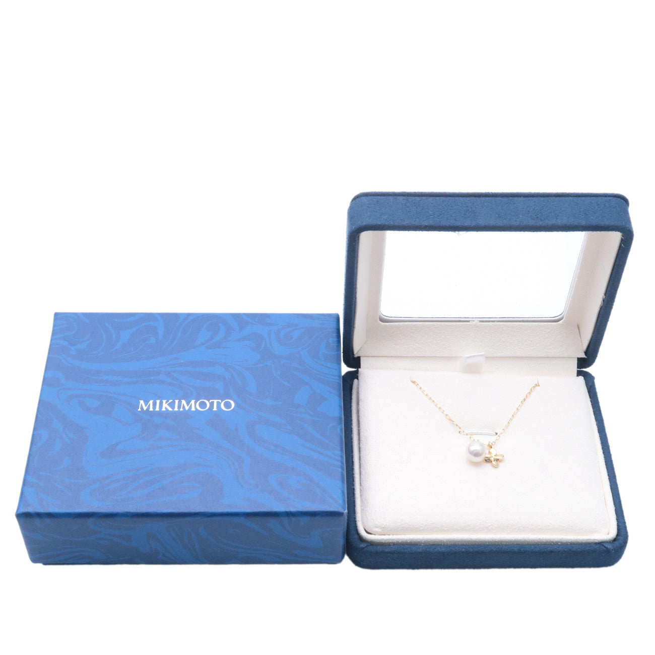 MIKIMOTO Perl Necklace K18YG 750YG Yellow Gold