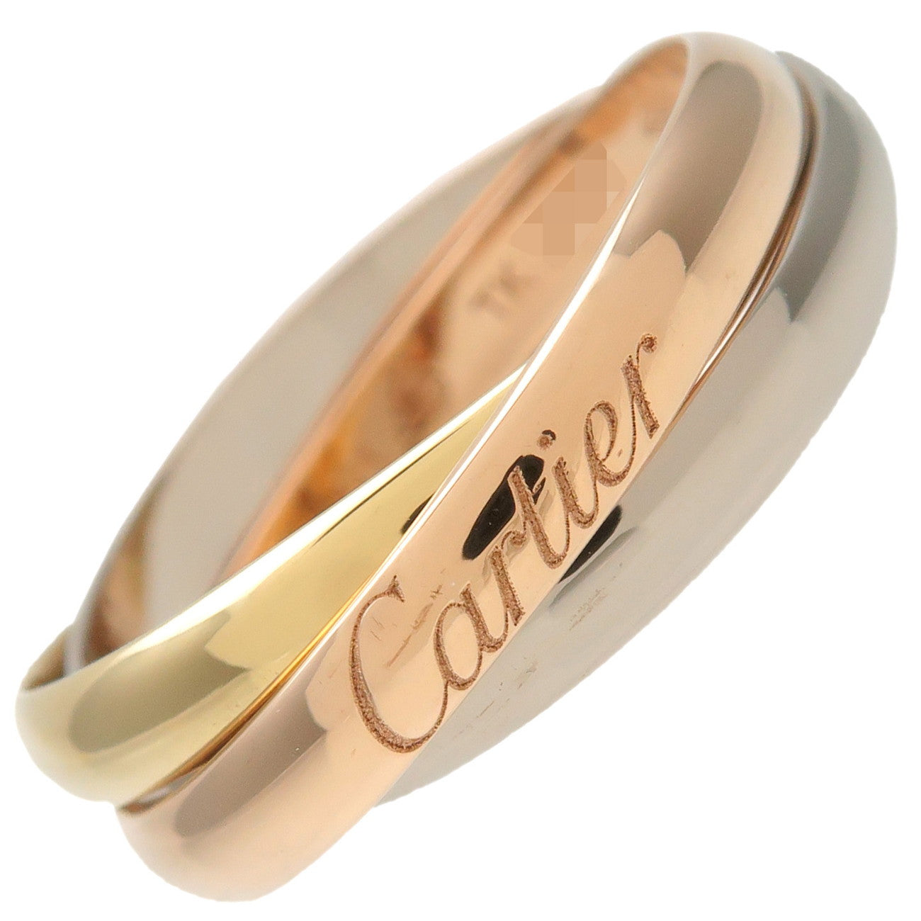 Cartier-Trinity-Ring-SM-#51-K18-750YG/WG/PG-US6-EU51-HK13