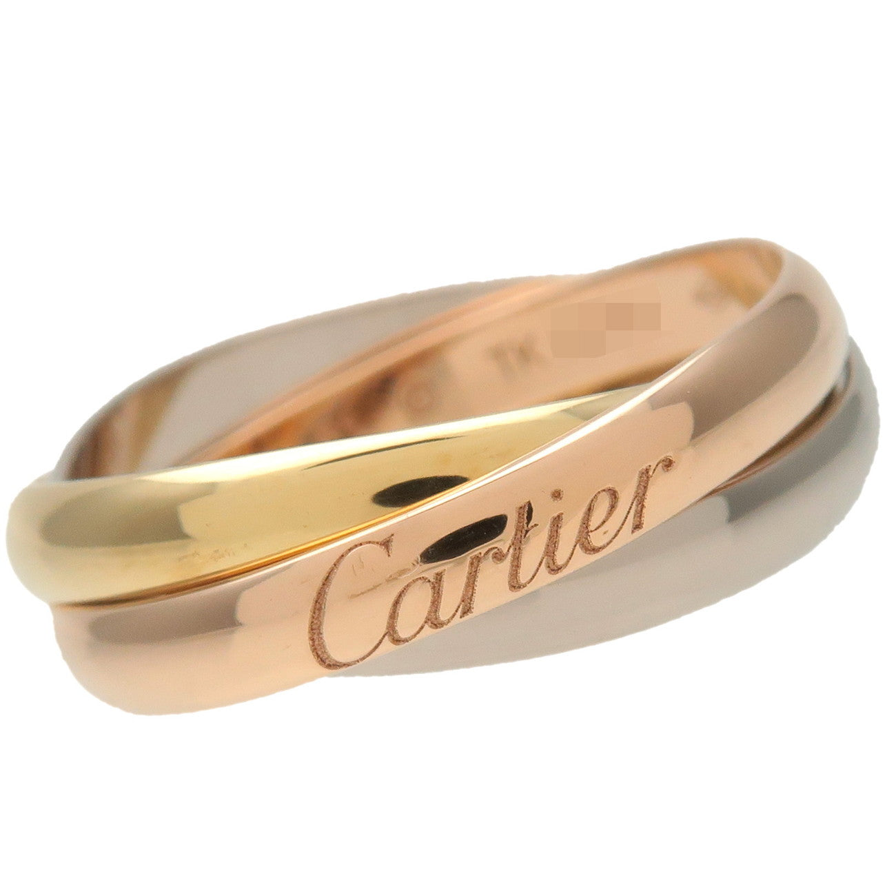 Cartier Trinity Ring SM #51 K18 750YG/WG/PG US6 EU51 HK13