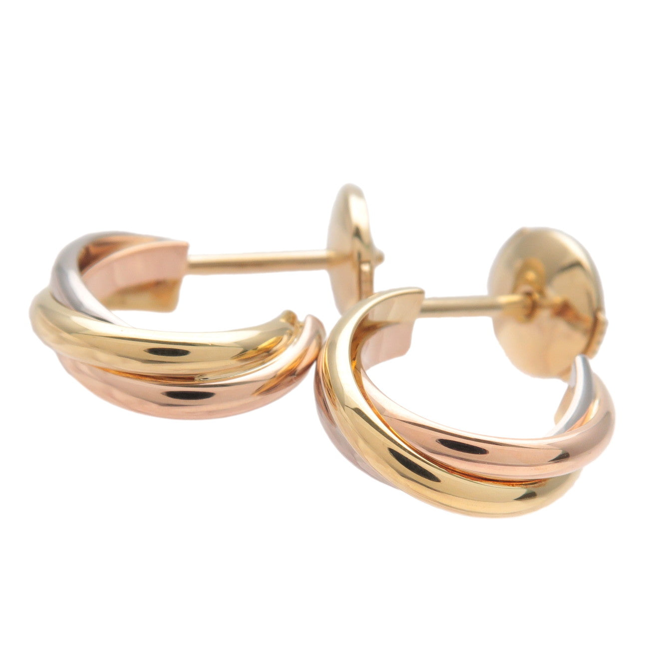 Cartier Trinity Earring K18 750Yello/White/Rose Gold