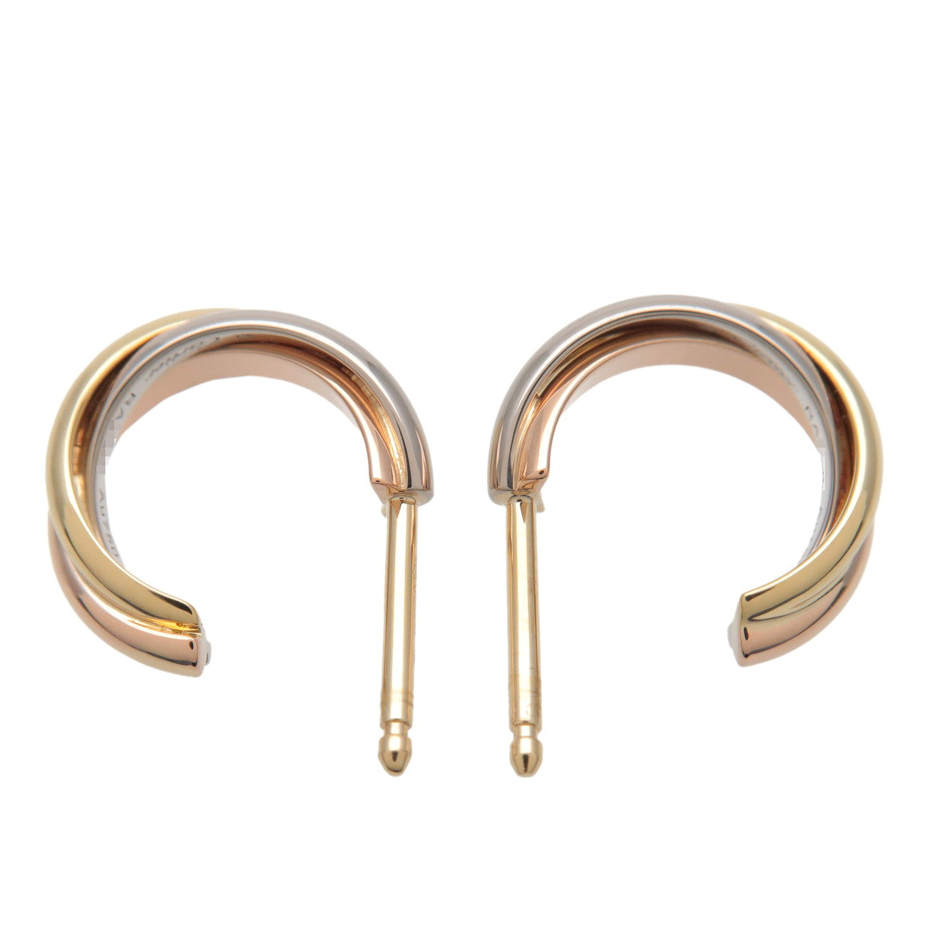 Cartier Trinity Earring K18 750Yello/White/Rose Gold