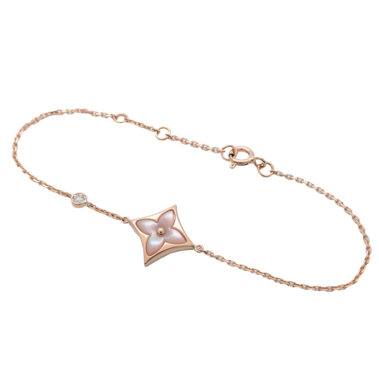 LOUIS-VUITTON-Star-Blossom-BB-Shell-Diamond-Bracelet-K18PG-Q95538