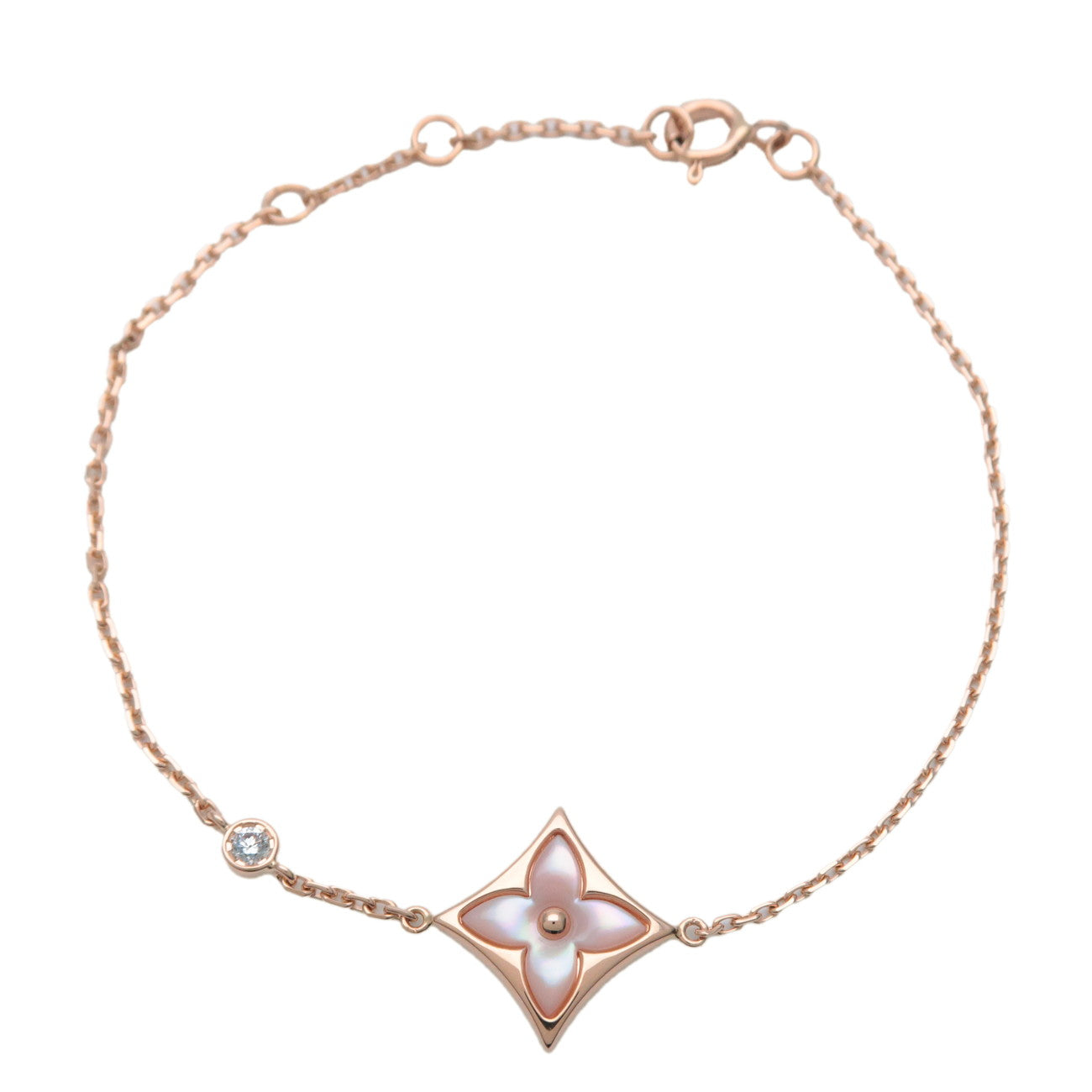 LOUIS VUITTON Star Blossom BB Shell Diamond Bracelet K18PG Q95538