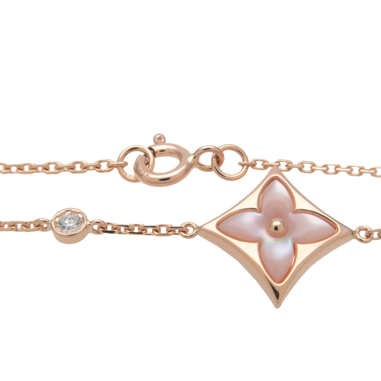 LOUIS VUITTON Star Blossom BB Shell Diamond Bracelet K18PG Q95538