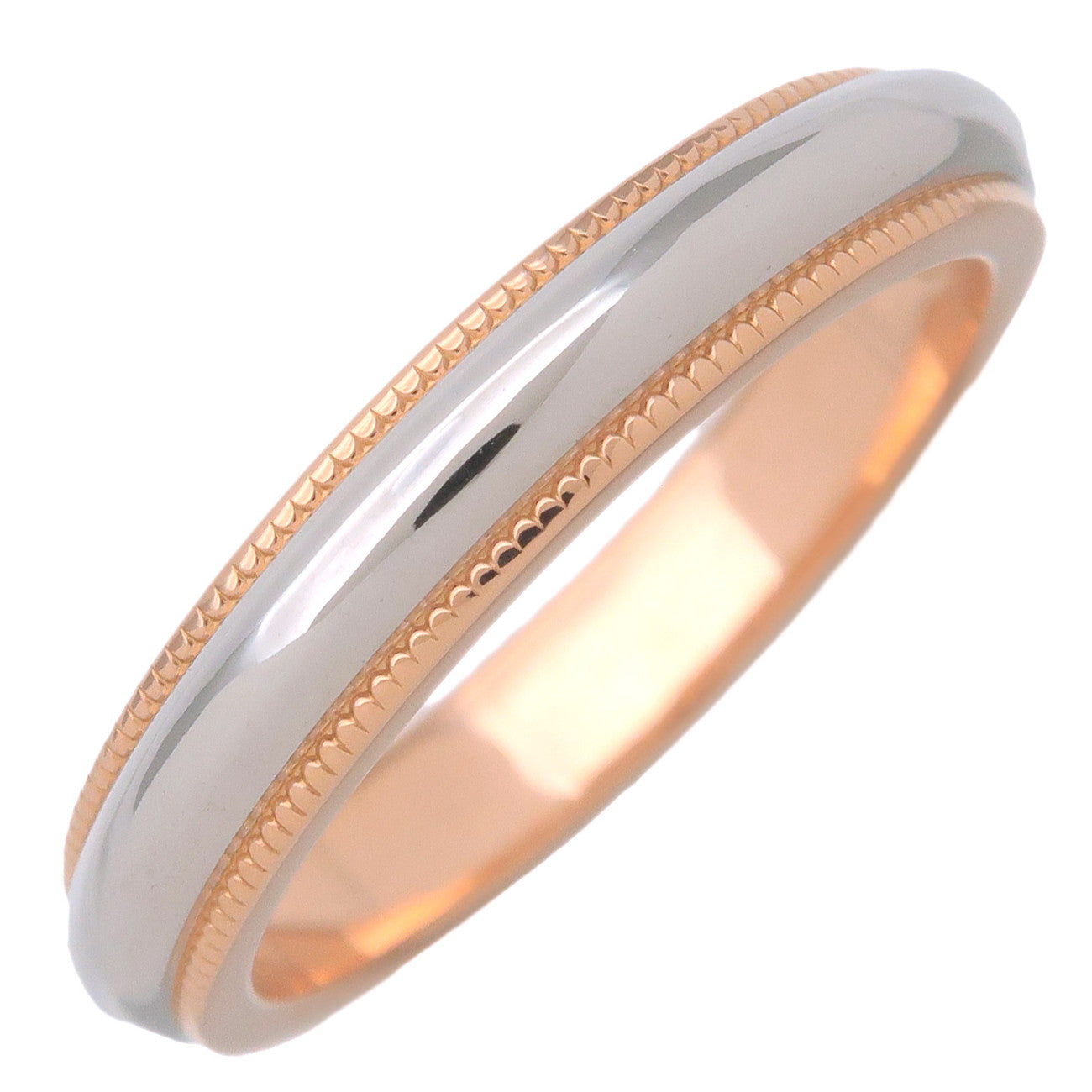 Tiffany&Co.-Milgrain-Band-Ring-K18PG-750PG-PT950-Platinum-US5-EU49