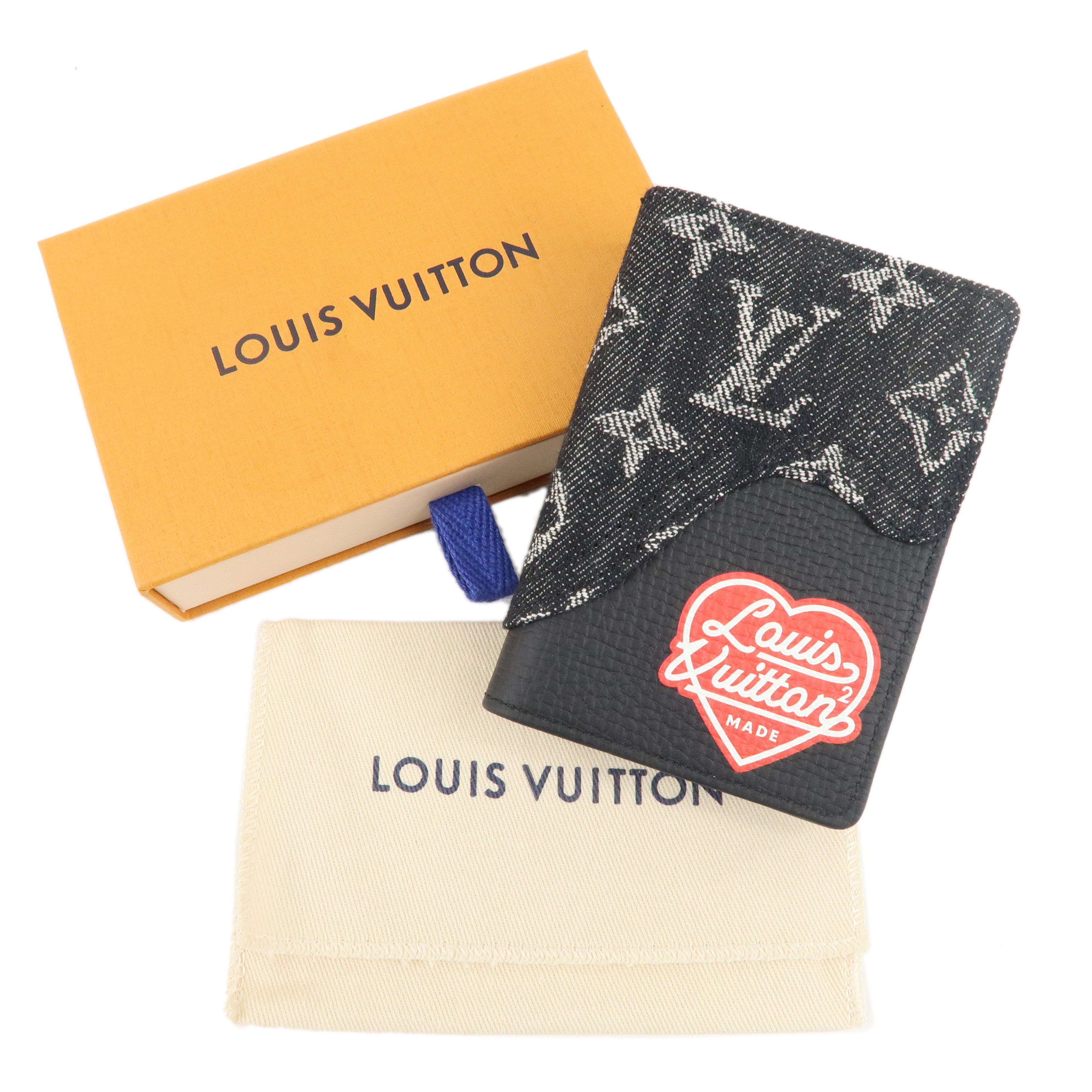 Louis Vuitton Monogram Denim De Poche Organizer NIGO Noir M81015